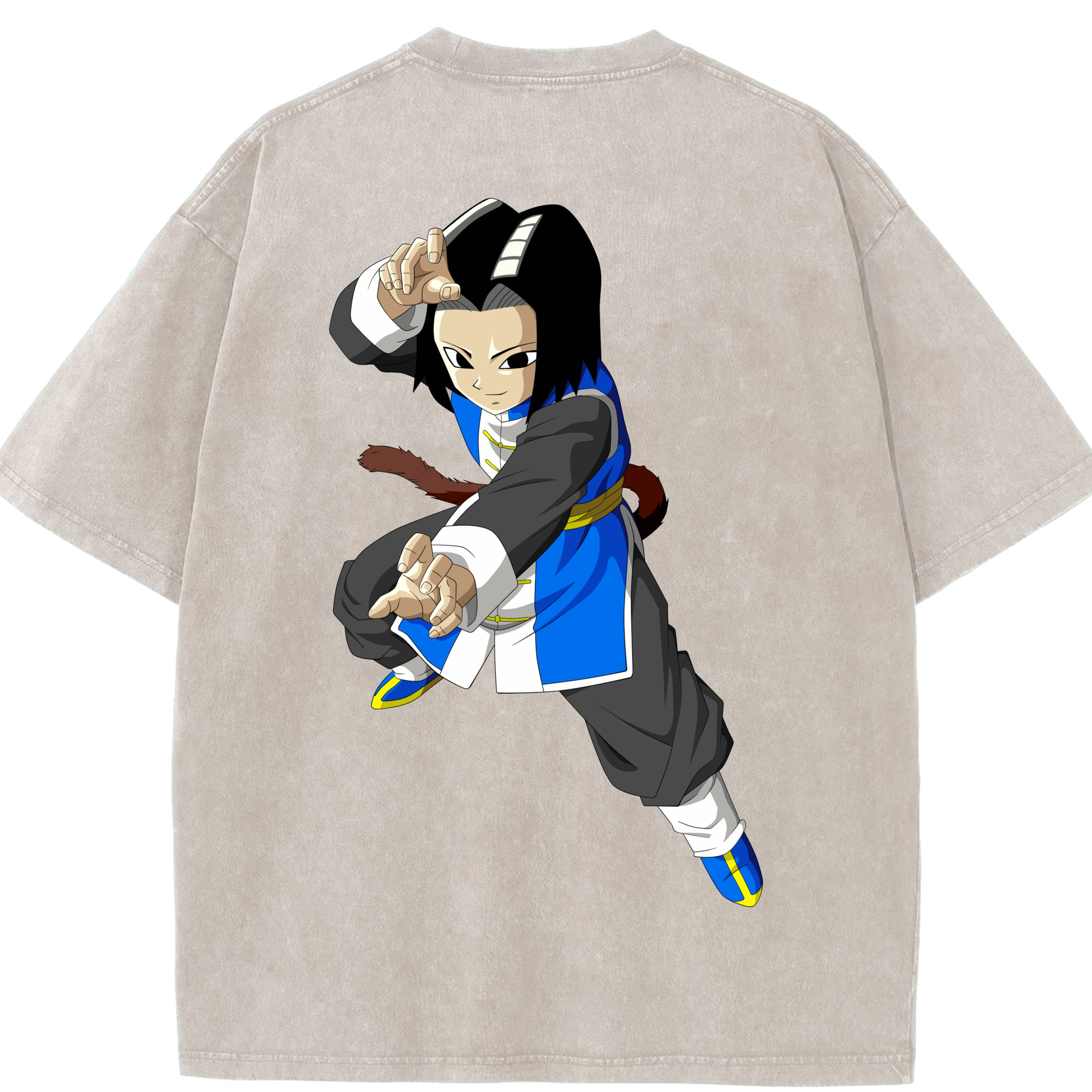 （画像用） ドラゴンボール DRAGON BALL 綿100% ヴィンテージ風 半袖Tシャツ（背面プリント）