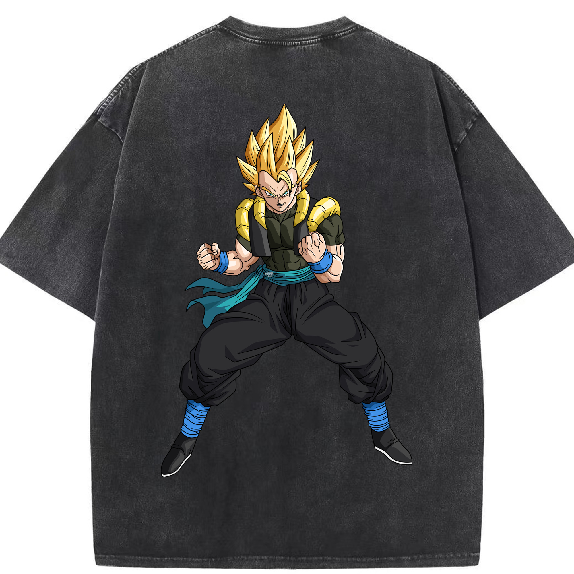 （画像用） ドラゴンボール ベジータ四世（Bejīta Yonsei）DRAGON BALL Vegeta IV 綿100% ヴィンテージ風 半袖Tシャツ（背面プリント）