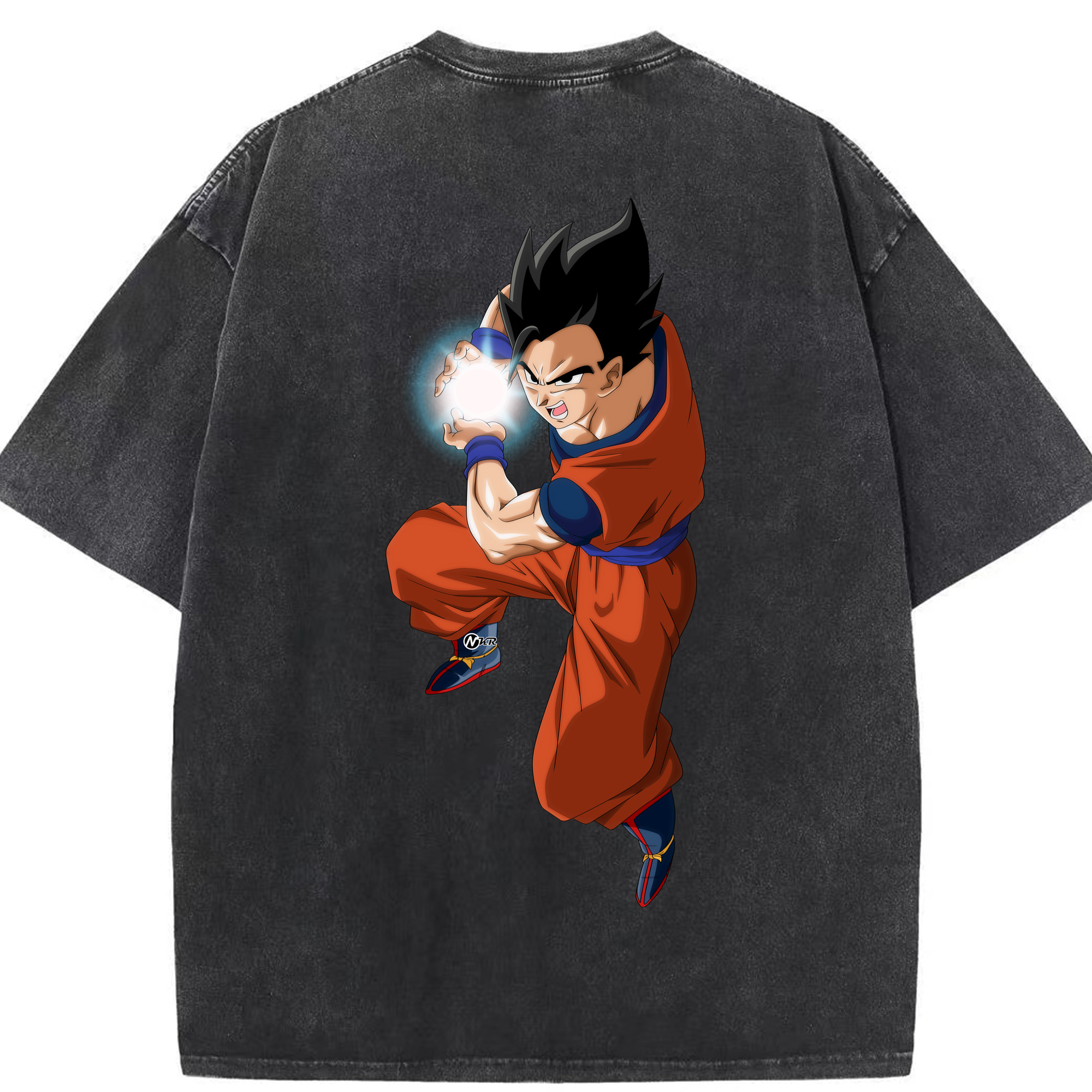 （画像用） ドラゴンボール 孫 悟飯（そんごはん）DRAGON BALL Son Gohan 綿100% ヴィンテージ風 半袖Tシャツ（背面プリント）