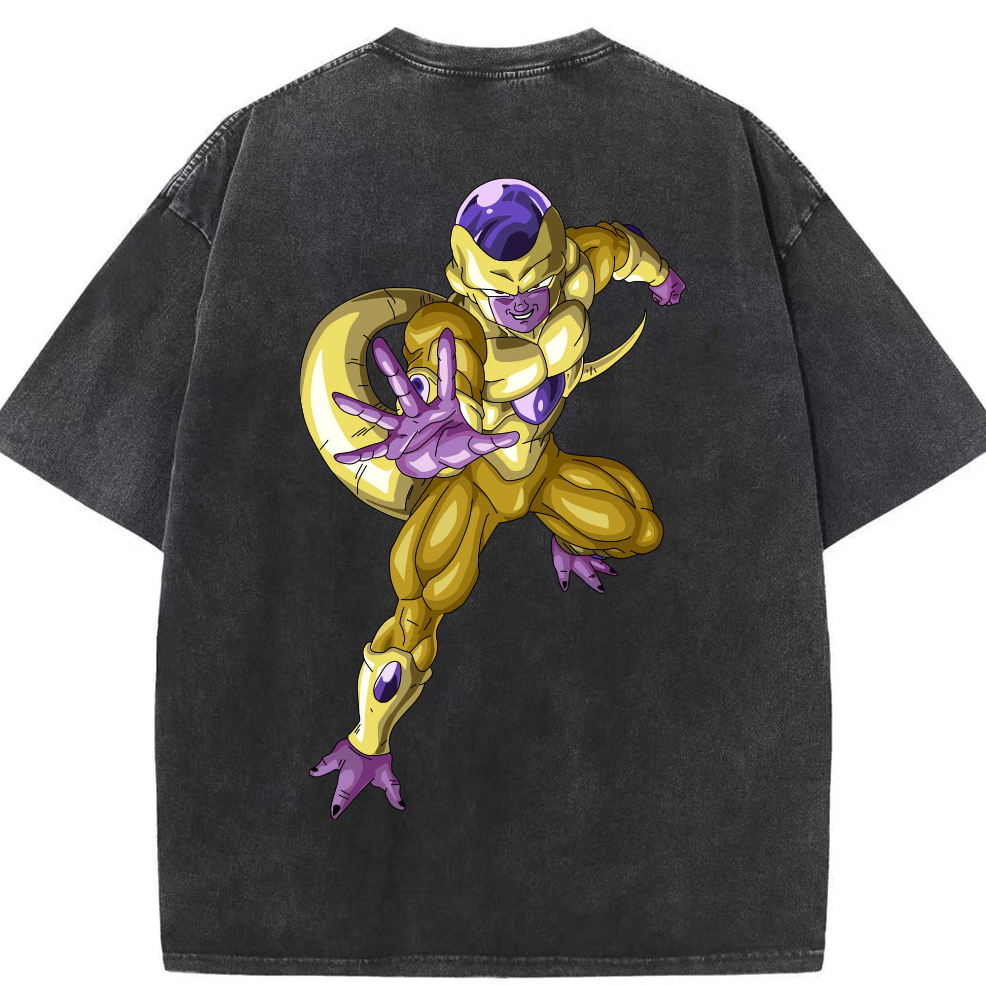 （画像用） ドラゴンボール フリーザ DRAGON BALL Frieza 綿100% ヴィンテージ風 半袖Tシャツ（背面プリント）