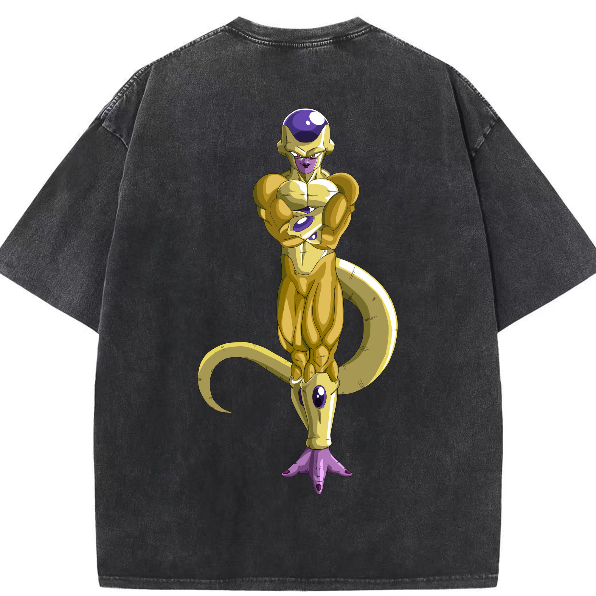 （画像用） ドラゴンボール フリーザ DRAGON BALL Frieza 綿100% ヴィンテージ風 半袖Tシャツ（背面プリント）