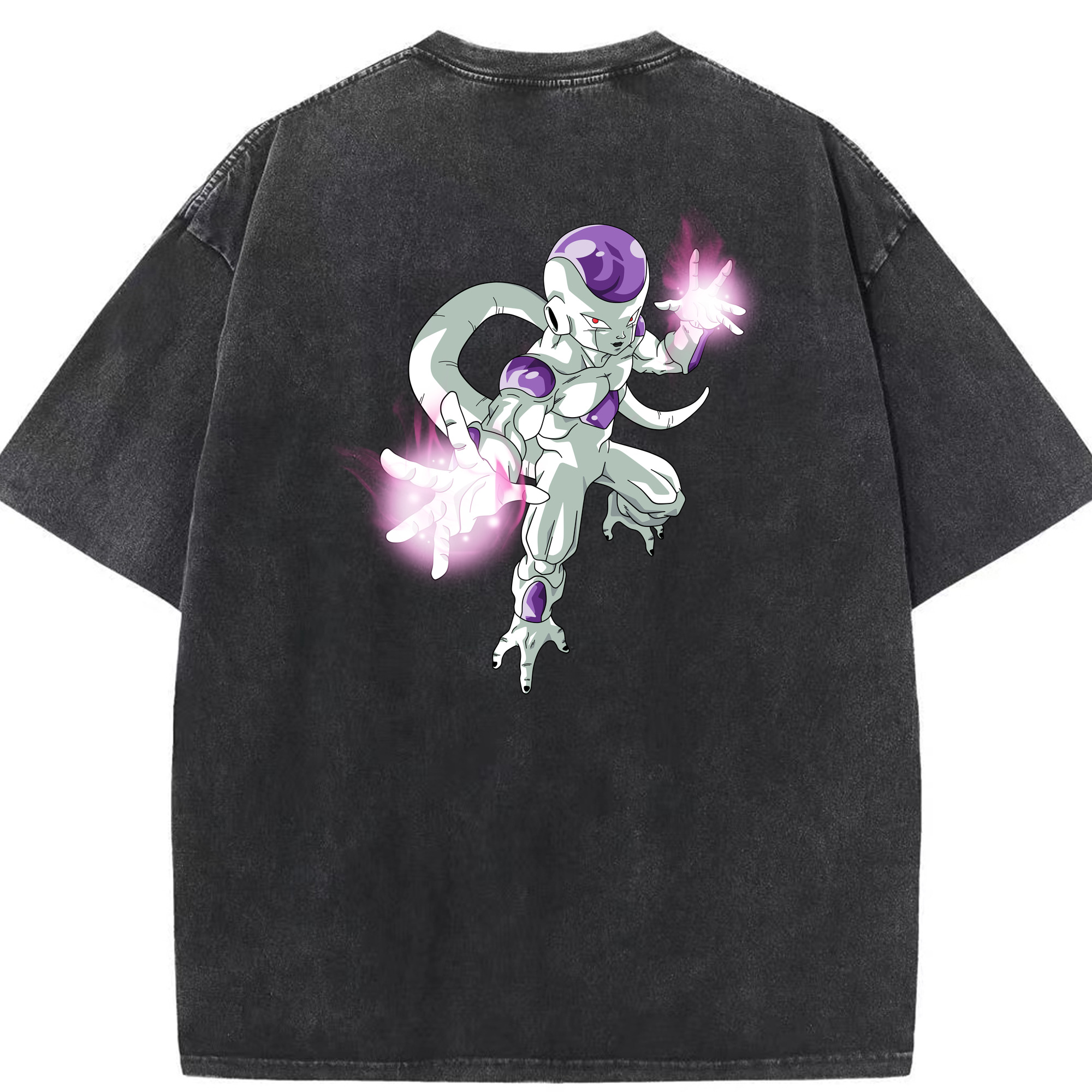 （画像用） ドラゴンボール フリーザ DRAGON BALL Frieza 綿100% ヴィンテージ風 半袖Tシャツ（背面プリント）