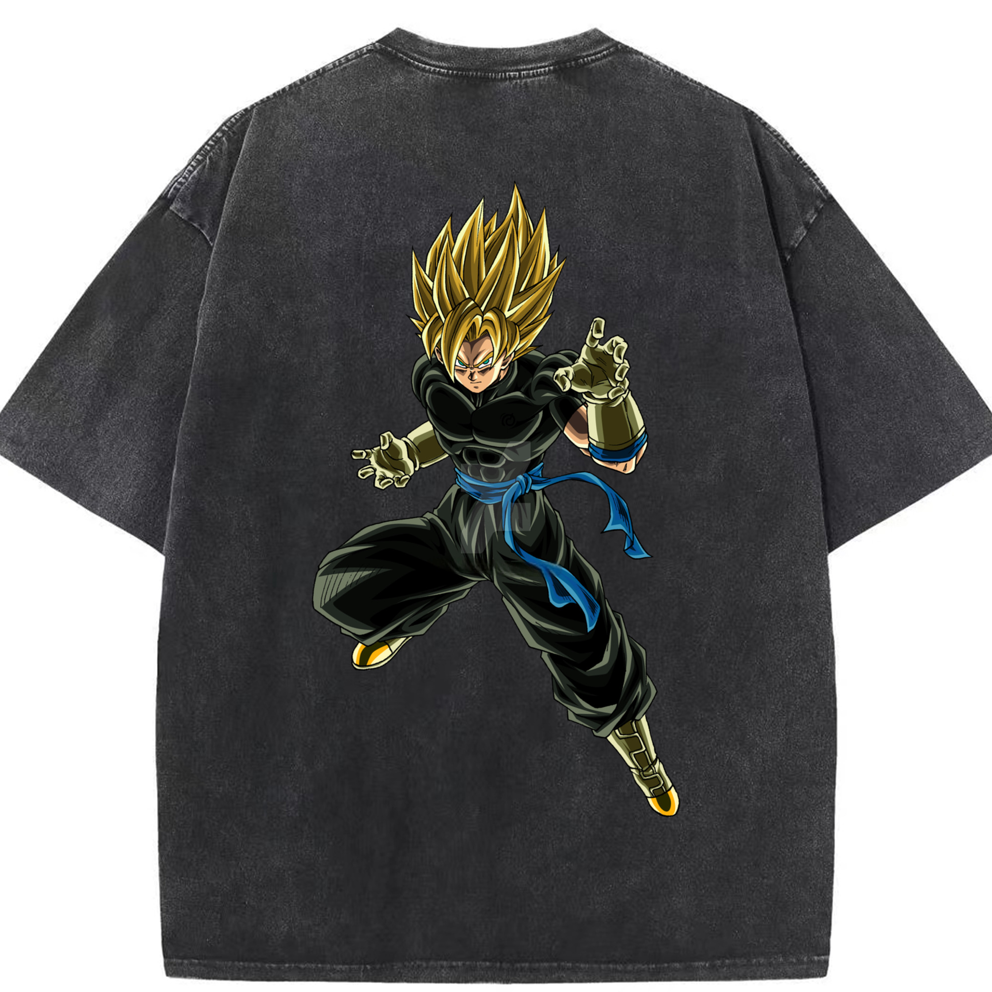 （画像用） ドラゴンボール ベジット DRAGON BALL Vegetto 綿100% ヴィンテージ風 半袖Tシャツ（背面プリント）