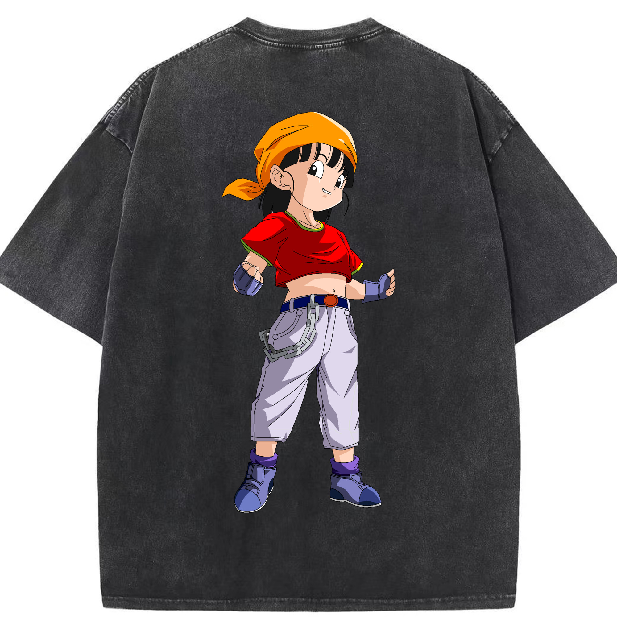（画像用） ドラゴンボール パン DRAGON BALL Pan 綿100% ヴィンテージ風 半袖Tシャツ（背面プリント）