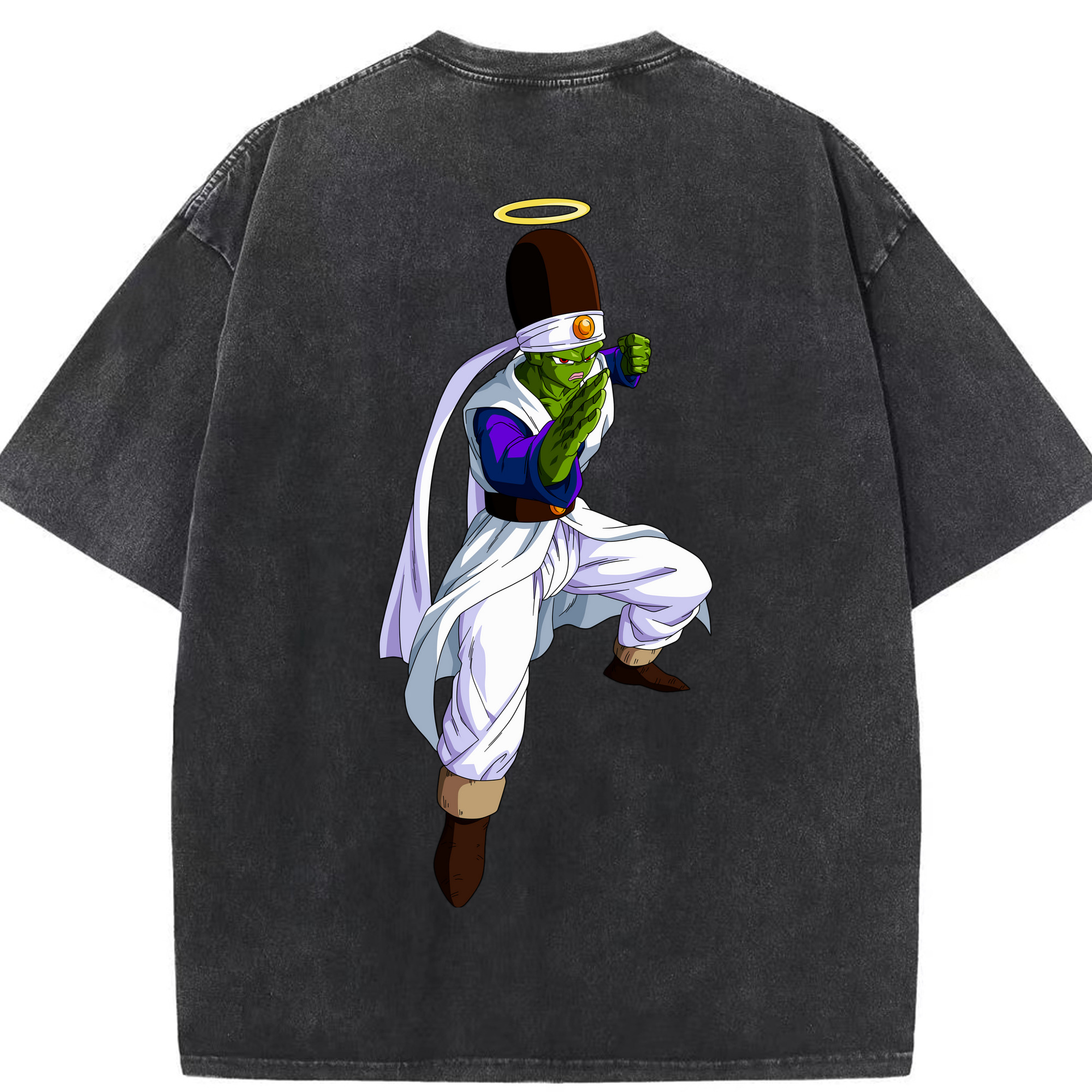 （画像用） ドラゴンボール パイクーハン DRAGON BALL Pikkon 綿100% ヴィンテージ風 半袖Tシャツ（背面プリント）