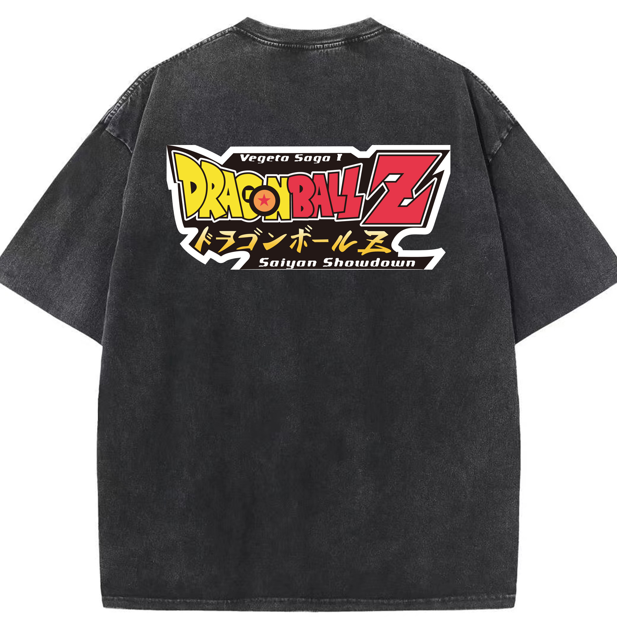 （画像用） ドラゴンボール DRAGON BALL 綿100% ヴィンテージ風 半袖Tシャツ（背面プリント）