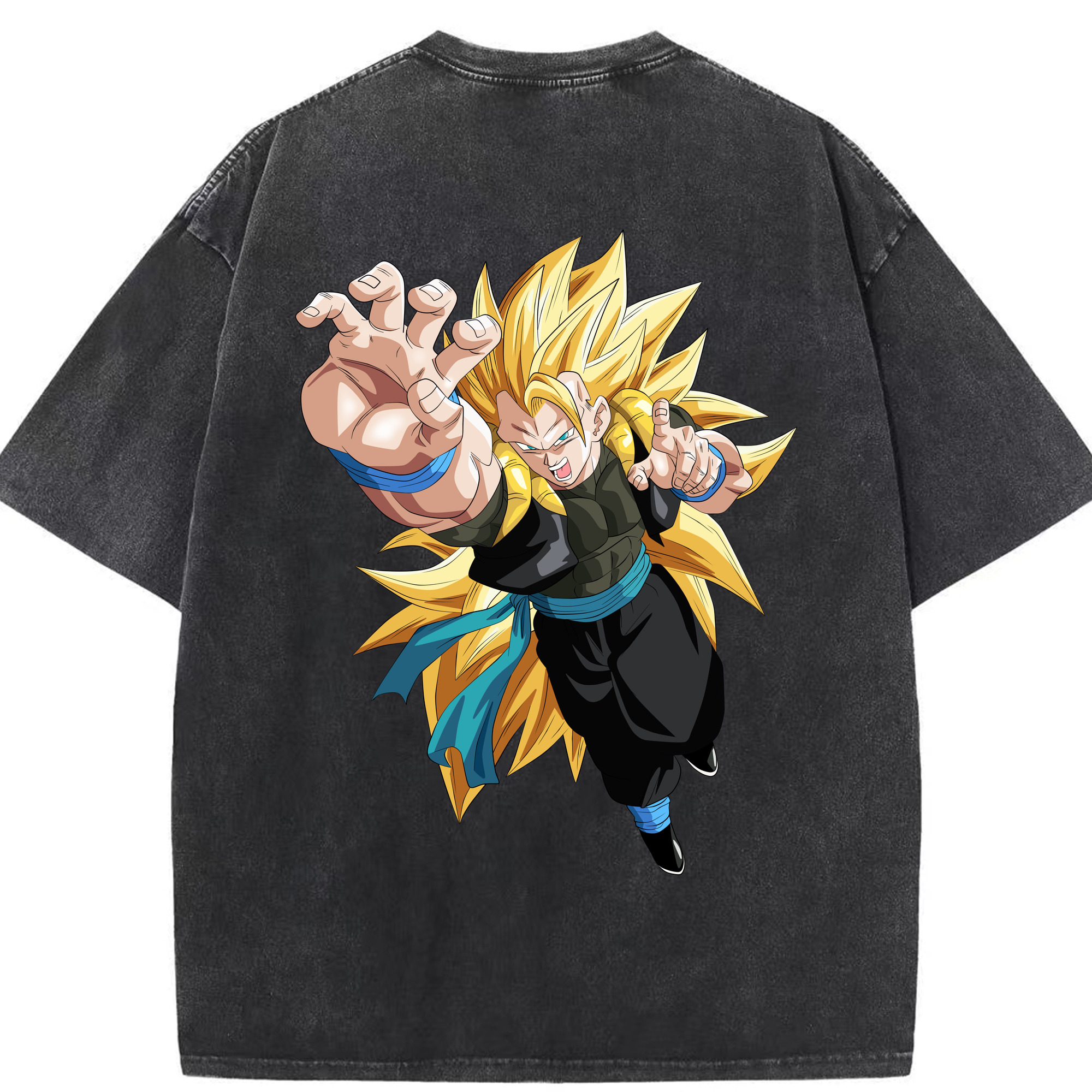（画像用） ドラゴンボール ベジータ四世（Bejīta Yonsei）DRAGON BALL Vegeta IV 綿100% ヴィンテージ風 半袖Tシャツ（背面プリント）