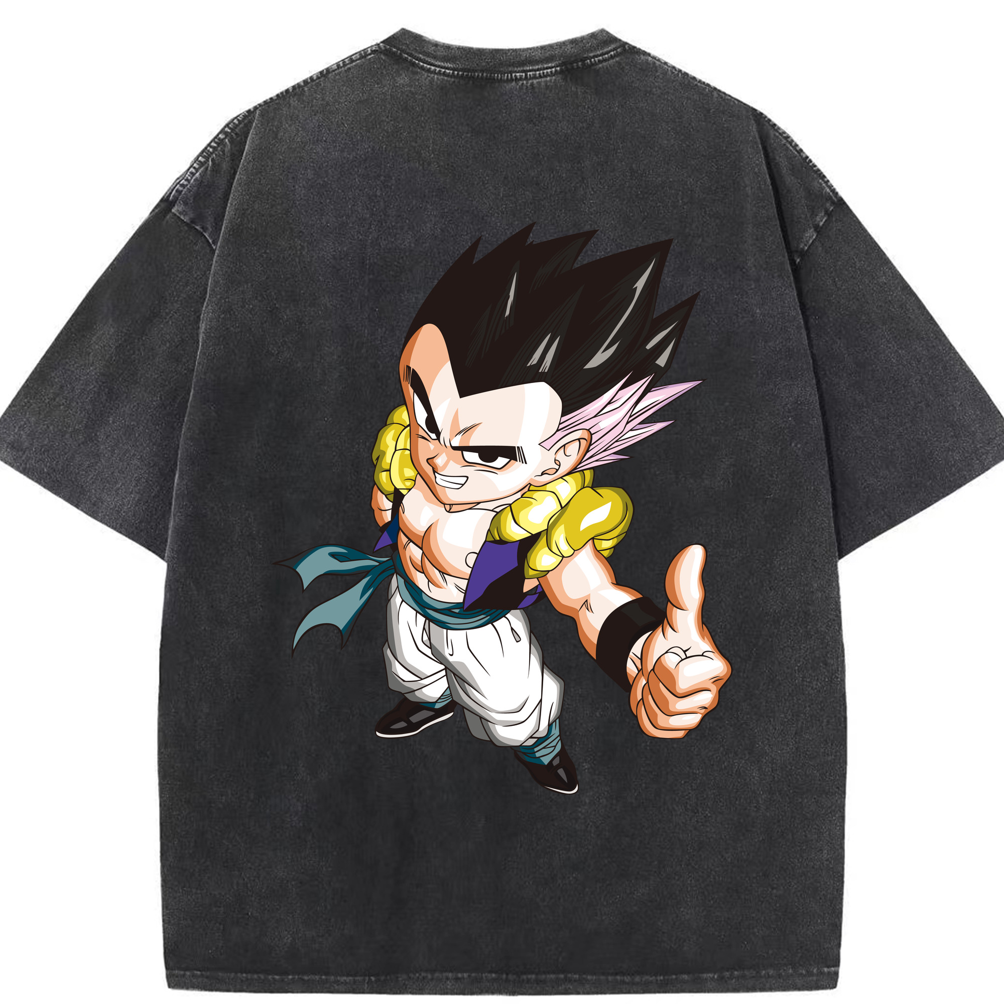 （画像用） ドラゴンボール ベジータ四世（Bejīta Yonsei）DRAGON BALL Vegeta IV 綿100% ヴィンテージ風 半袖Tシャツ（背面プリント）