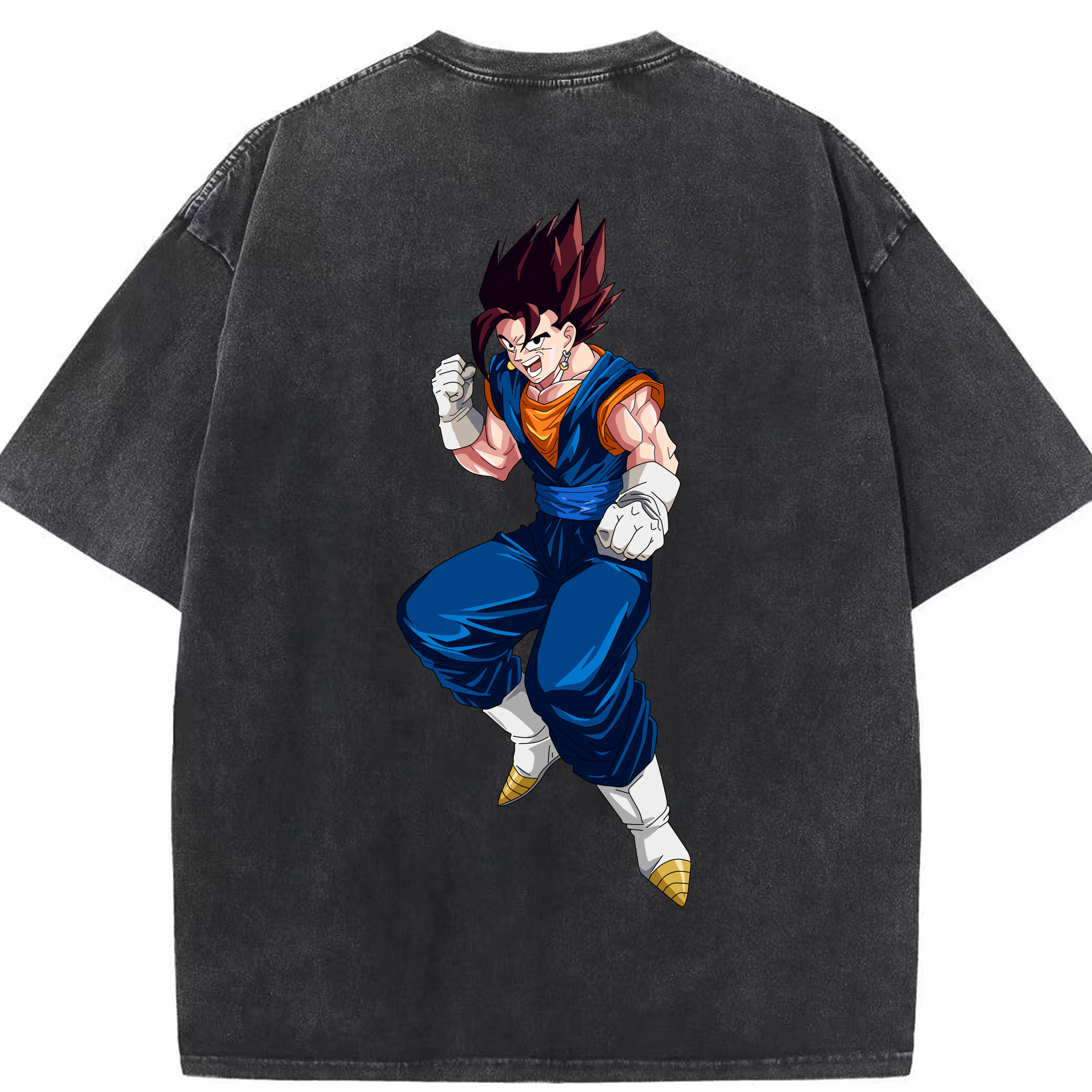 （画像用） ドラゴンボール 孫 悟飯（そんごはん）DRAGON BALL Son Gohan 綿100% ヴィンテージ風 半袖Tシャツ（背面プリント）