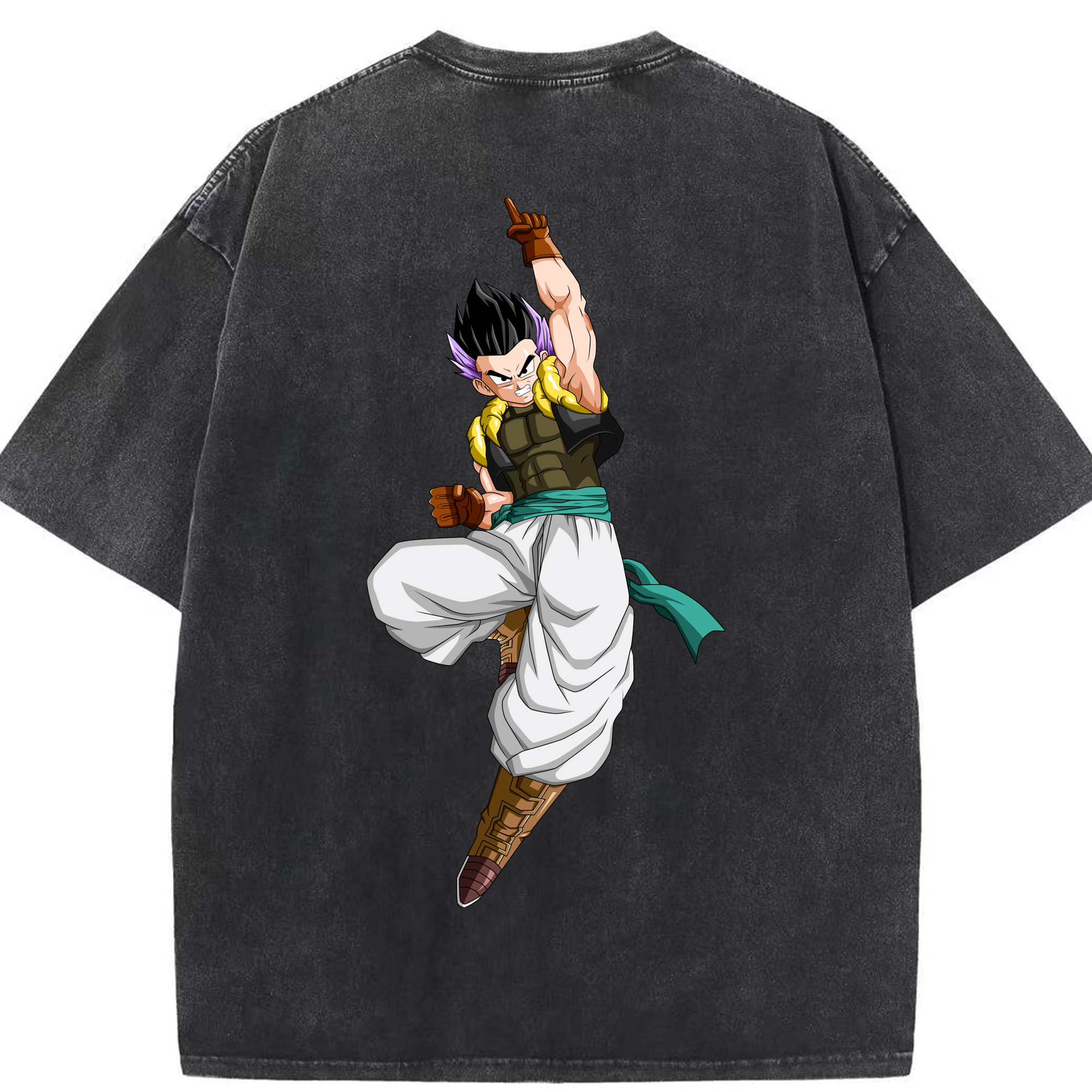 （画像用） ドラゴンボール 孫 悟飯（そんごはん）DRAGON BALL Son Gohan 綿100% ヴィンテージ風 半袖Tシャツ（背面プリント）