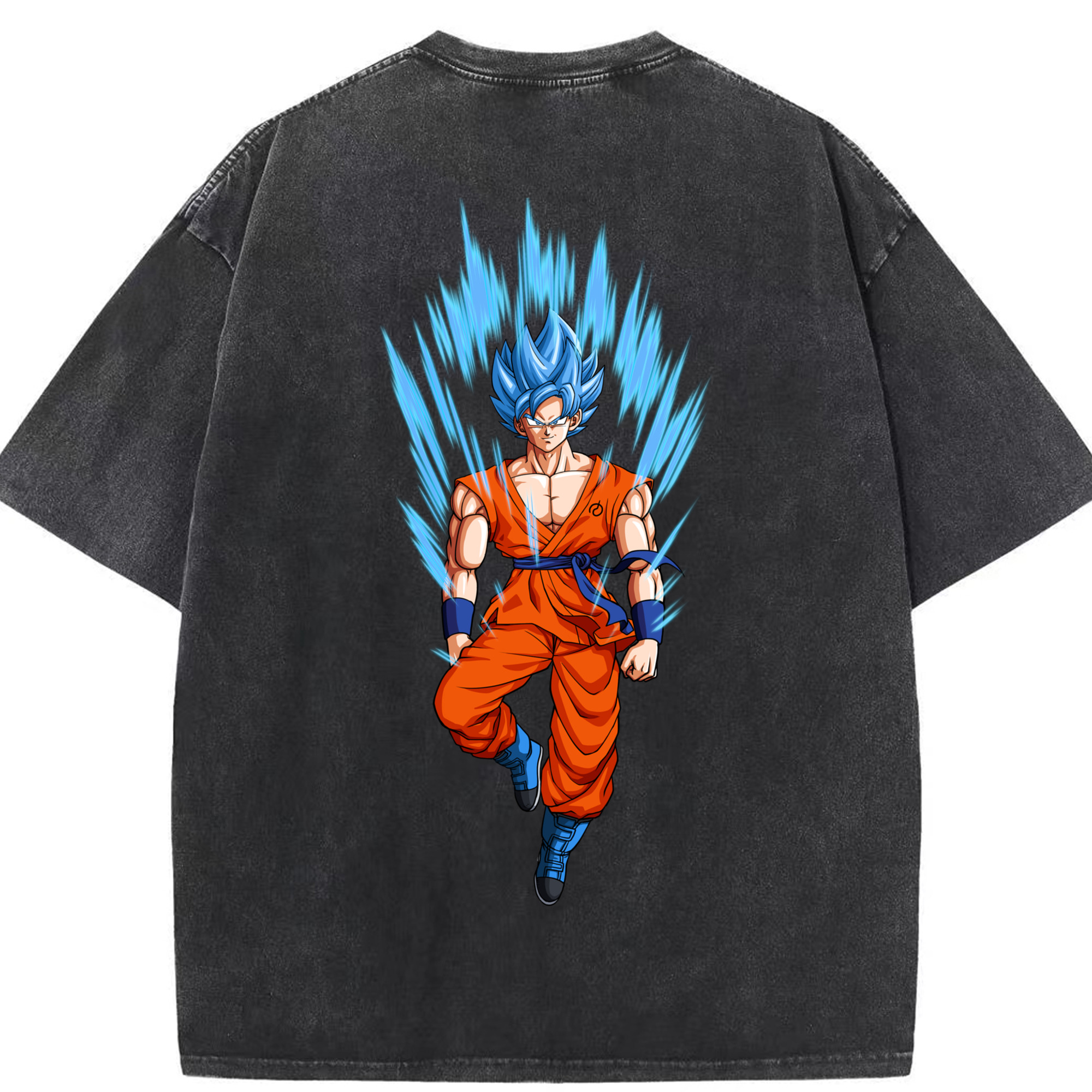（画像用） ドラゴンボール 孫 悟飯（そんごはん）DRAGON BALL Son Gohan 綿100% ヴィンテージ風 半袖Tシャツ（背面プリント）