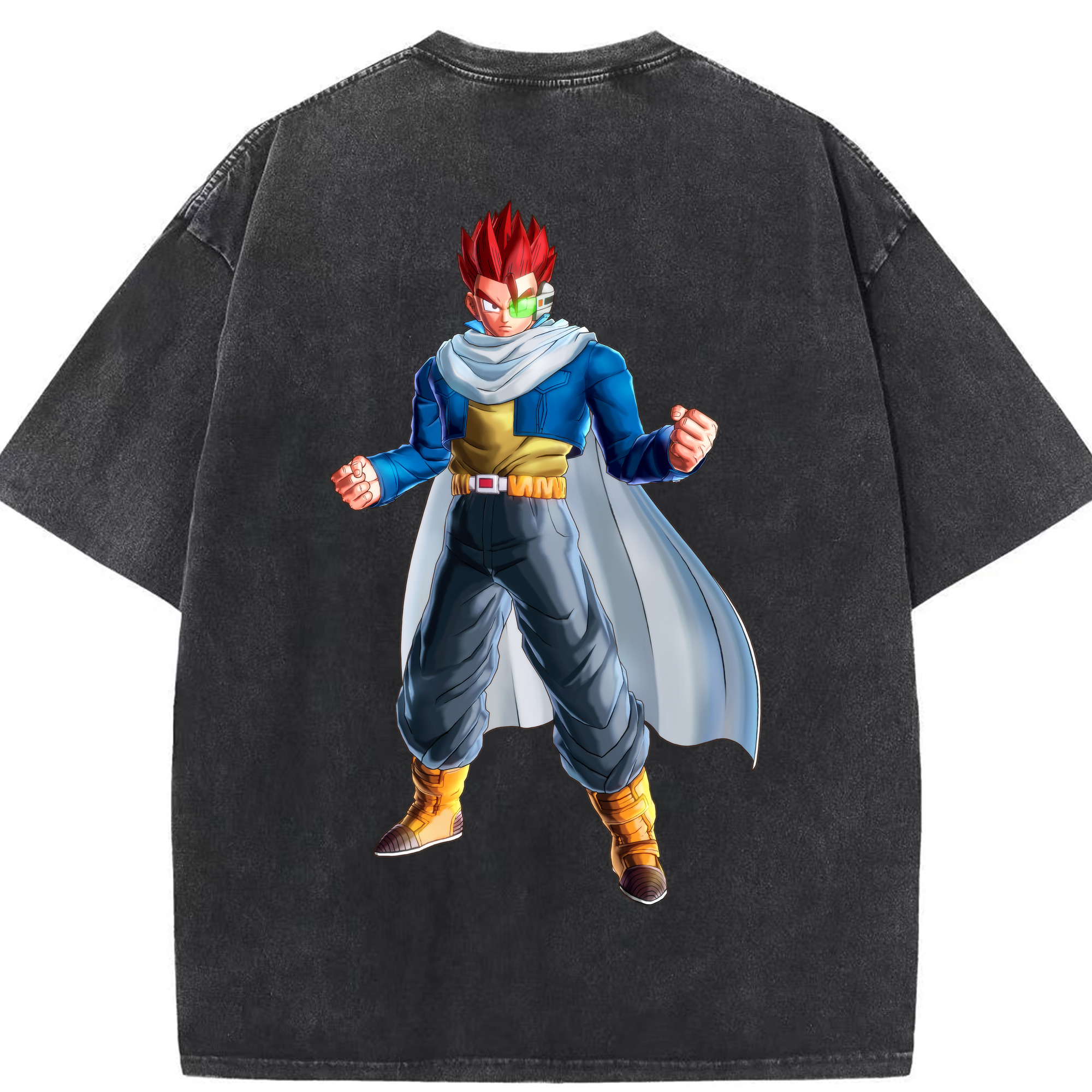 （画像用） ドラゴンボール 孫 悟飯（そんごはん）DRAGON BALL Son Gohan 綿100% ヴィンテージ風 半袖Tシャツ（背面プリント）