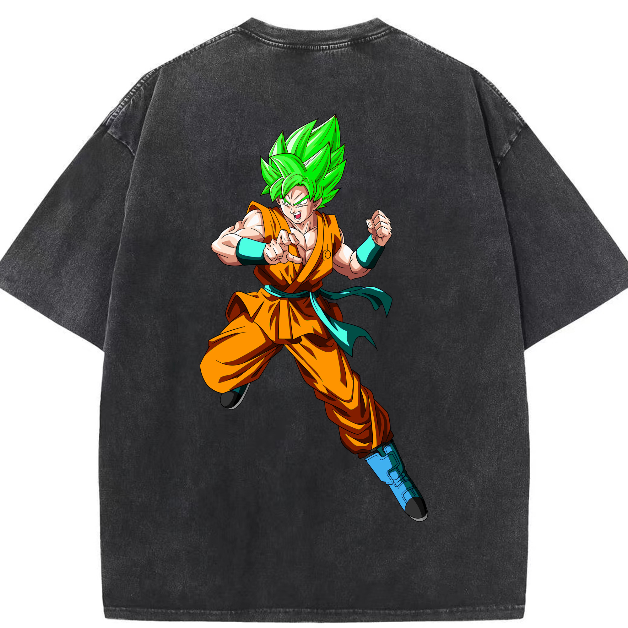（画像用） ドラゴンボール 孫 悟飯（そんごはん）DRAGON BALL Son Gohan 綿100% ヴィンテージ風 半袖Tシャツ（背面プリント）