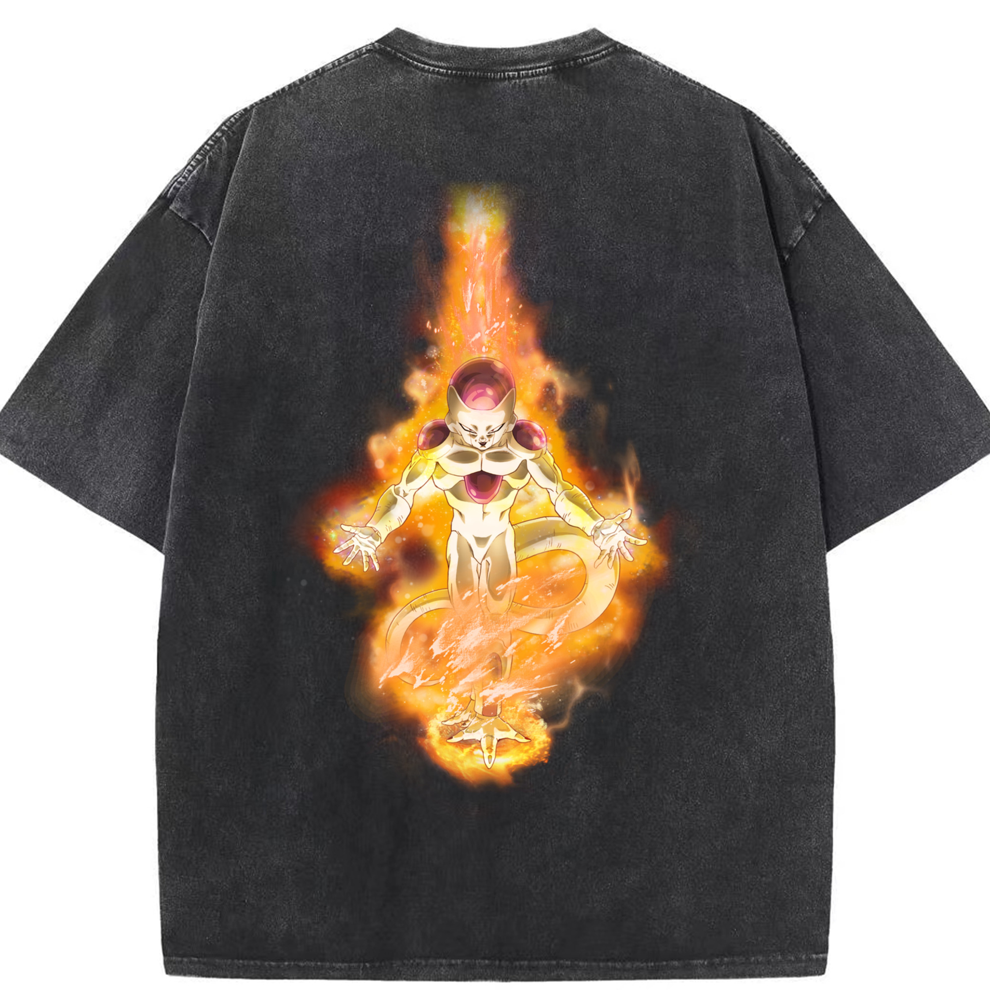 （画像用） ドラゴンボール フリーザ DRAGON BALL Frieza 綿100% ヴィンテージ風 半袖Tシャツ（背面プリント）