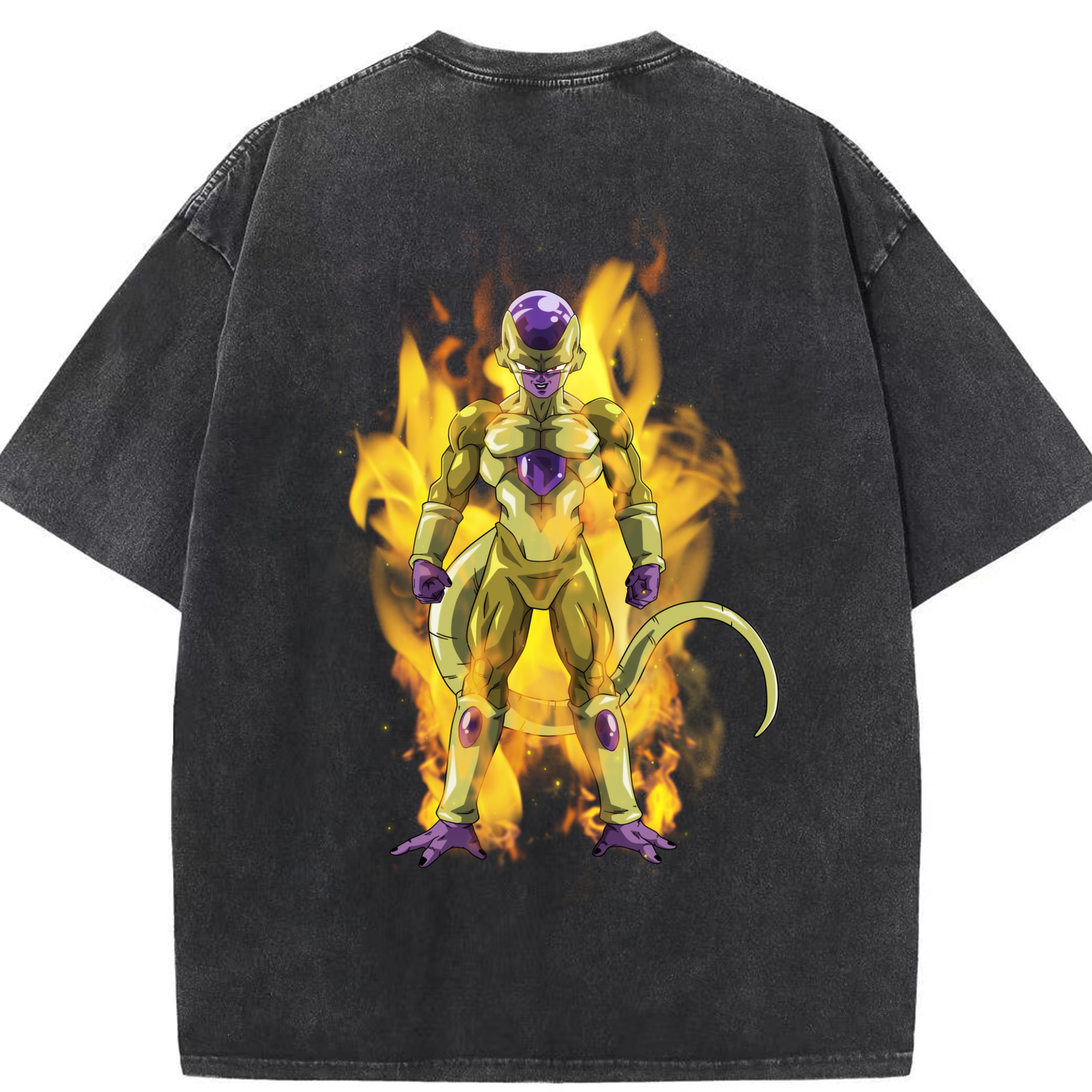（画像用） ドラゴンボール フリーザ DRAGON BALL Frieza 綿100% ヴィンテージ風 半袖Tシャツ（背面プリント）