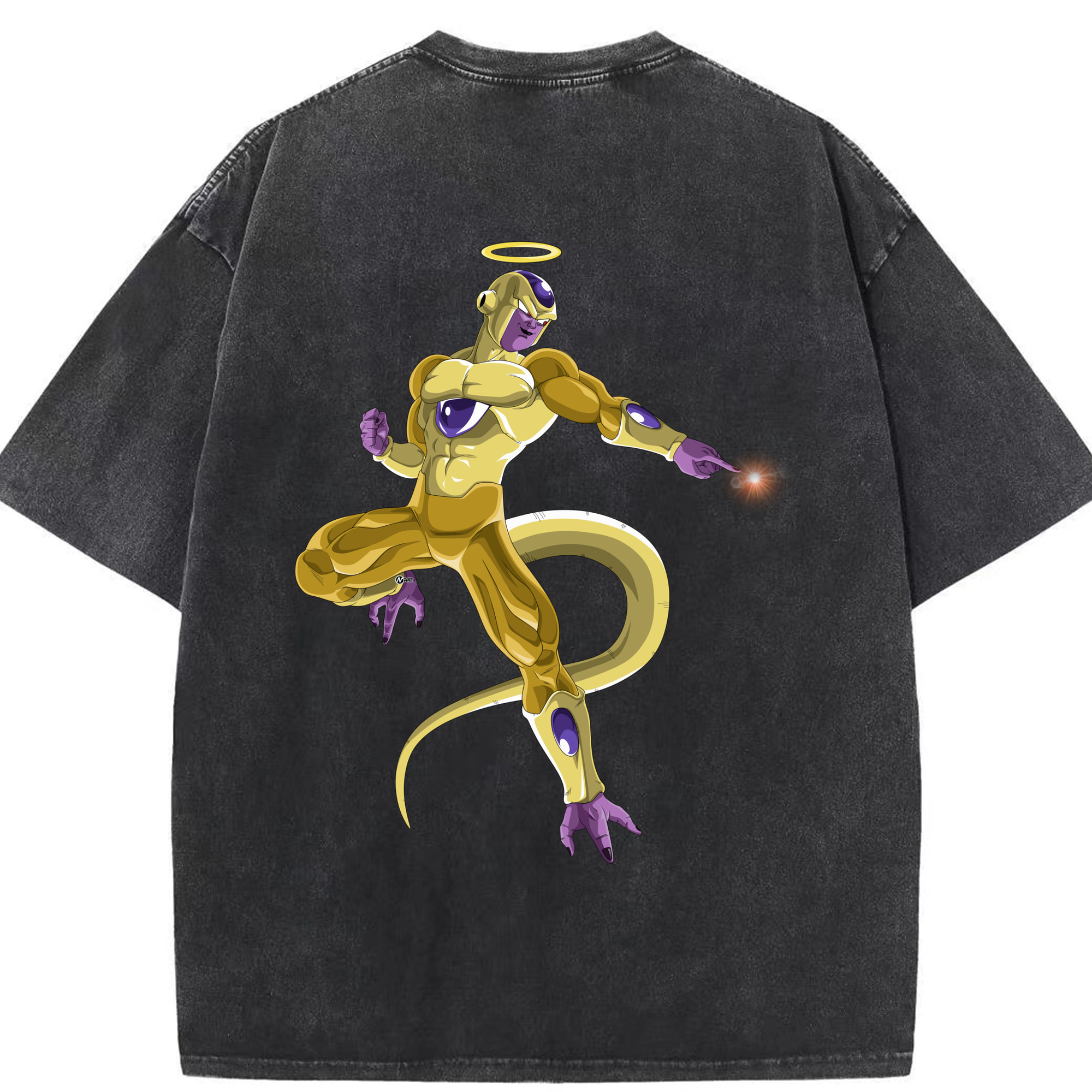 （画像用） ドラゴンボール フリーザ DRAGON BALL Frieza 綿100% ヴィンテージ風 半袖Tシャツ（背面プリント）
