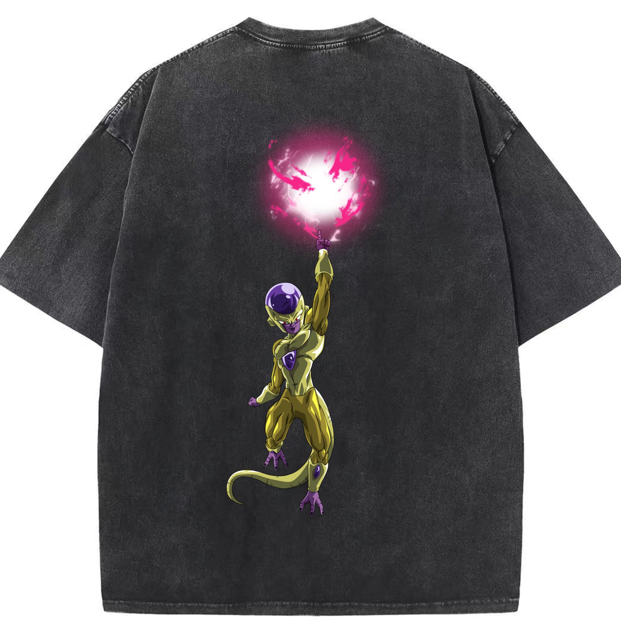 （画像用） ドラゴンボール フリーザ DRAGON BALL Frieza 綿100% ヴィンテージ風 半袖Tシャツ（背面プリント）