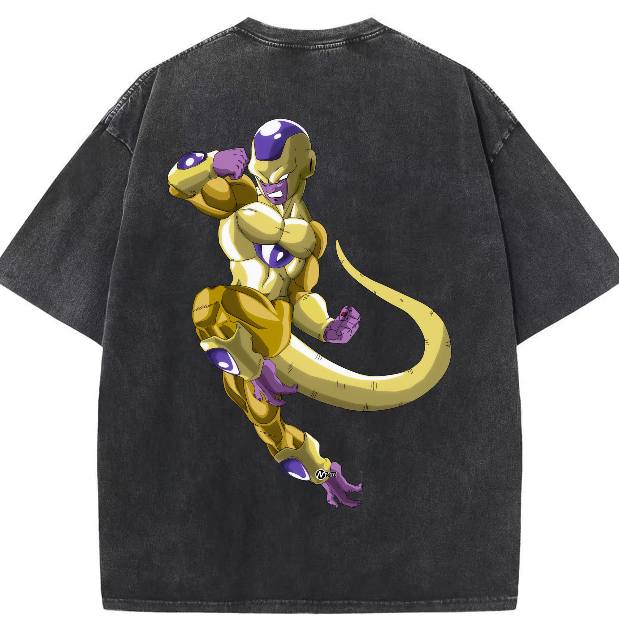 （画像用） ドラゴンボール フリーザ DRAGON BALL Frieza 綿100% ヴィンテージ風 半袖Tシャツ（背面プリント）