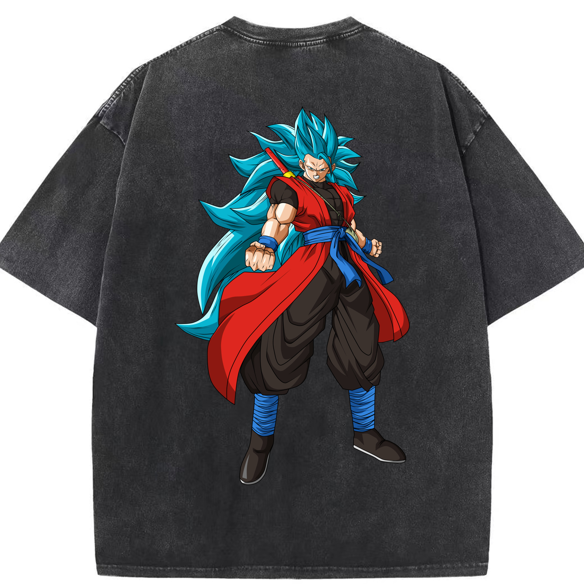 （画像用） ドラゴンボール ベジット DRAGON BALL Vegetto 綿100% ヴィンテージ風 半袖Tシャツ（背面プリント）