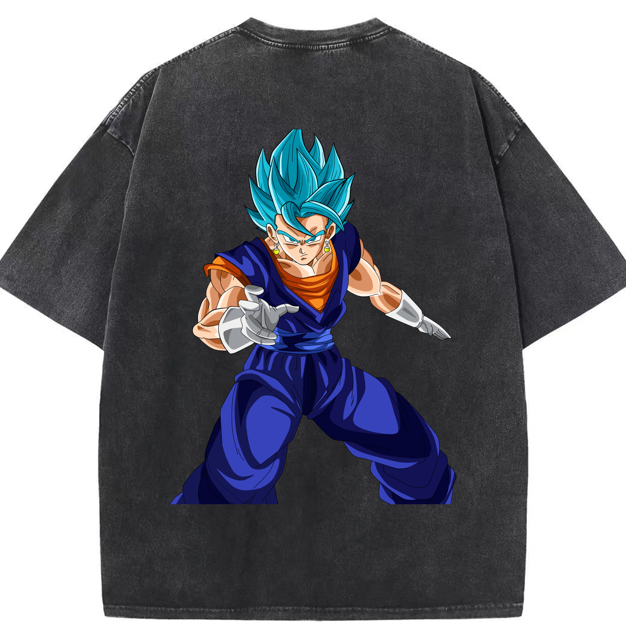 （画像用） ドラゴンボール ベジット DRAGON BALL Vegetto 綿100% ヴィンテージ風 半袖Tシャツ（背面プリント）