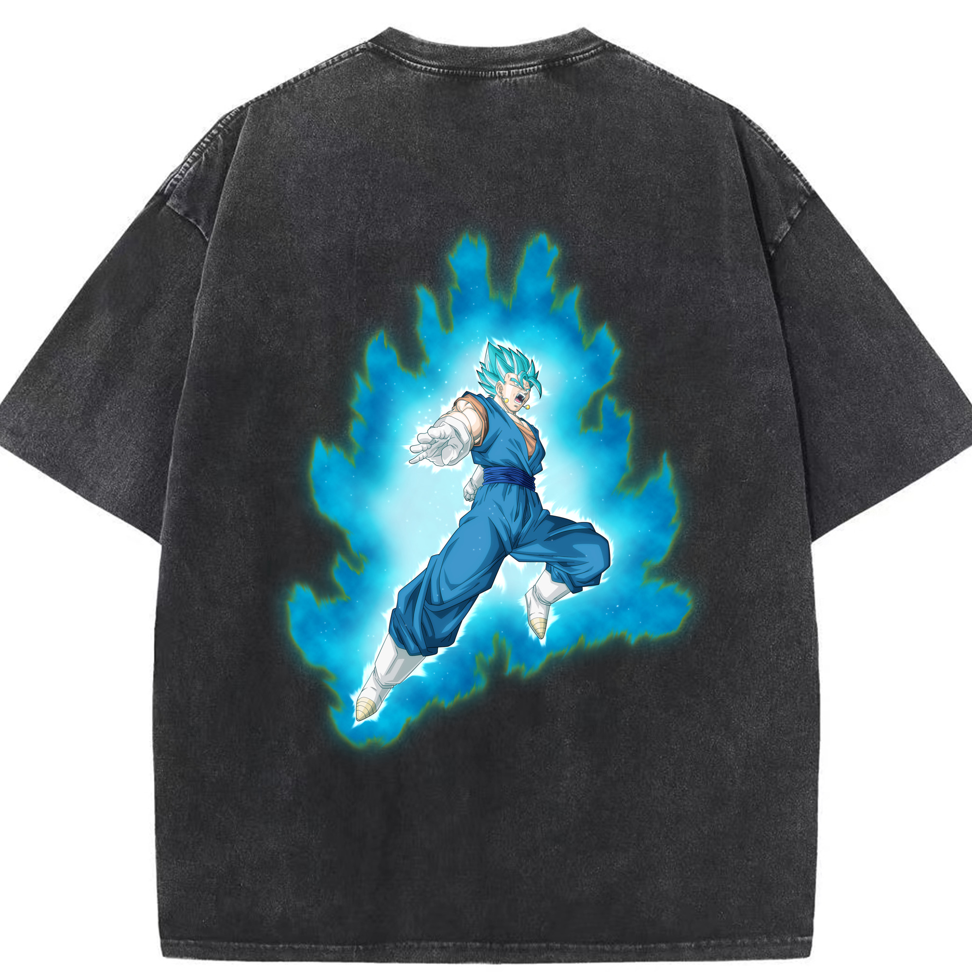 （画像用） ドラゴンボール ベジット DRAGON BALL Vegetto 綿100% ヴィンテージ風 半袖Tシャツ（背面プリント）