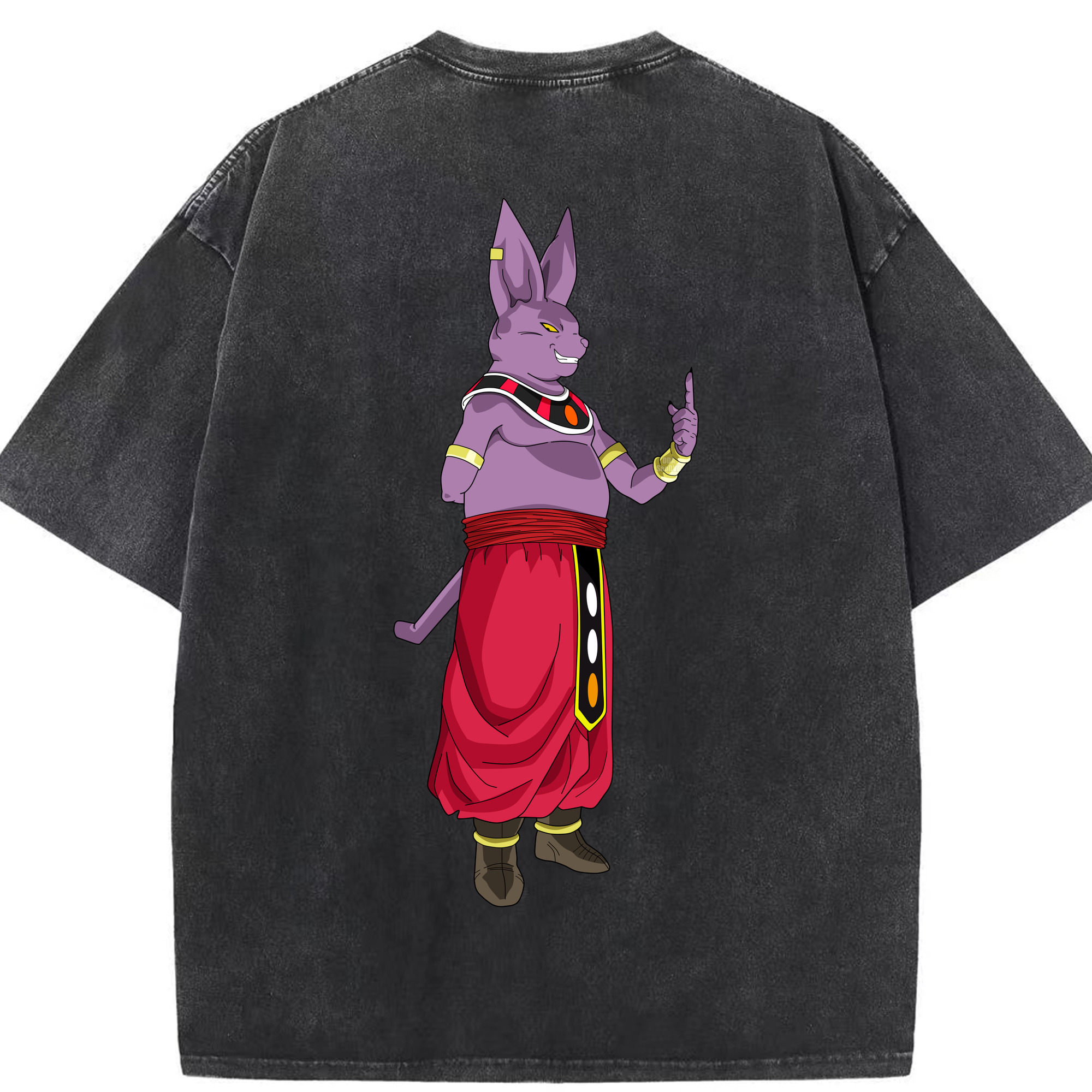 （画像用） ドラゴンボール シャンパ DRAGON BALL Champa 綿100% ヴィンテージ風 半袖Tシャツ（背面プリント）
