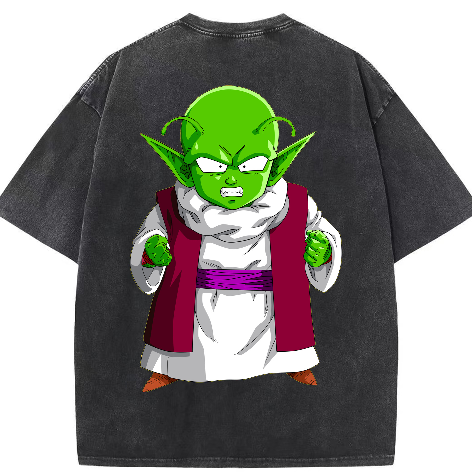 （画像用） ドラゴンボール ピッコロ DRAGON BALL Piccolo 綿100% ヴィンテージ風 半袖Tシャツ（背面プリント）