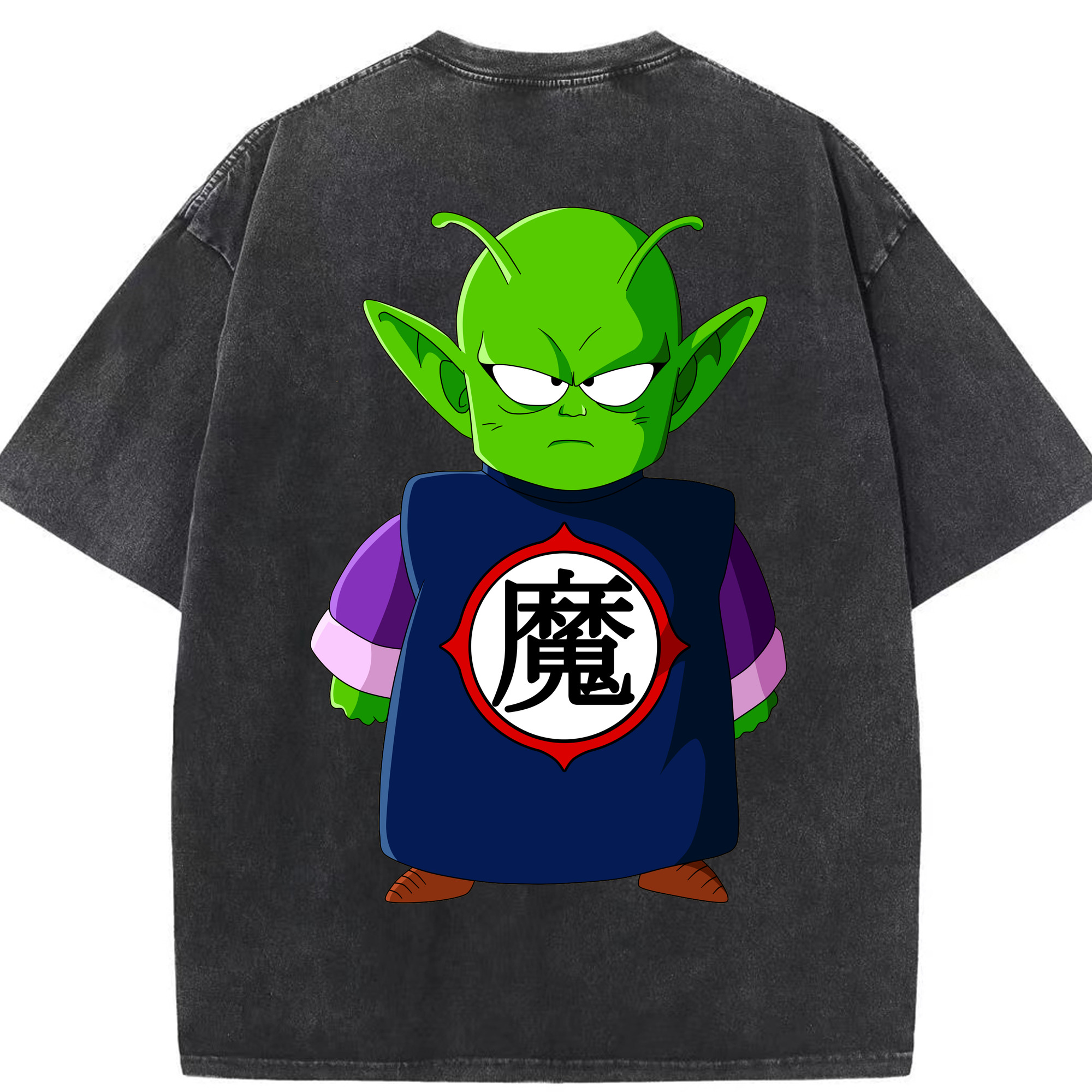 （画像用） ドラゴンボール ピッコロ DRAGON BALL Piccolo 綿100% ヴィンテージ風 半袖Tシャツ（背面プリント）