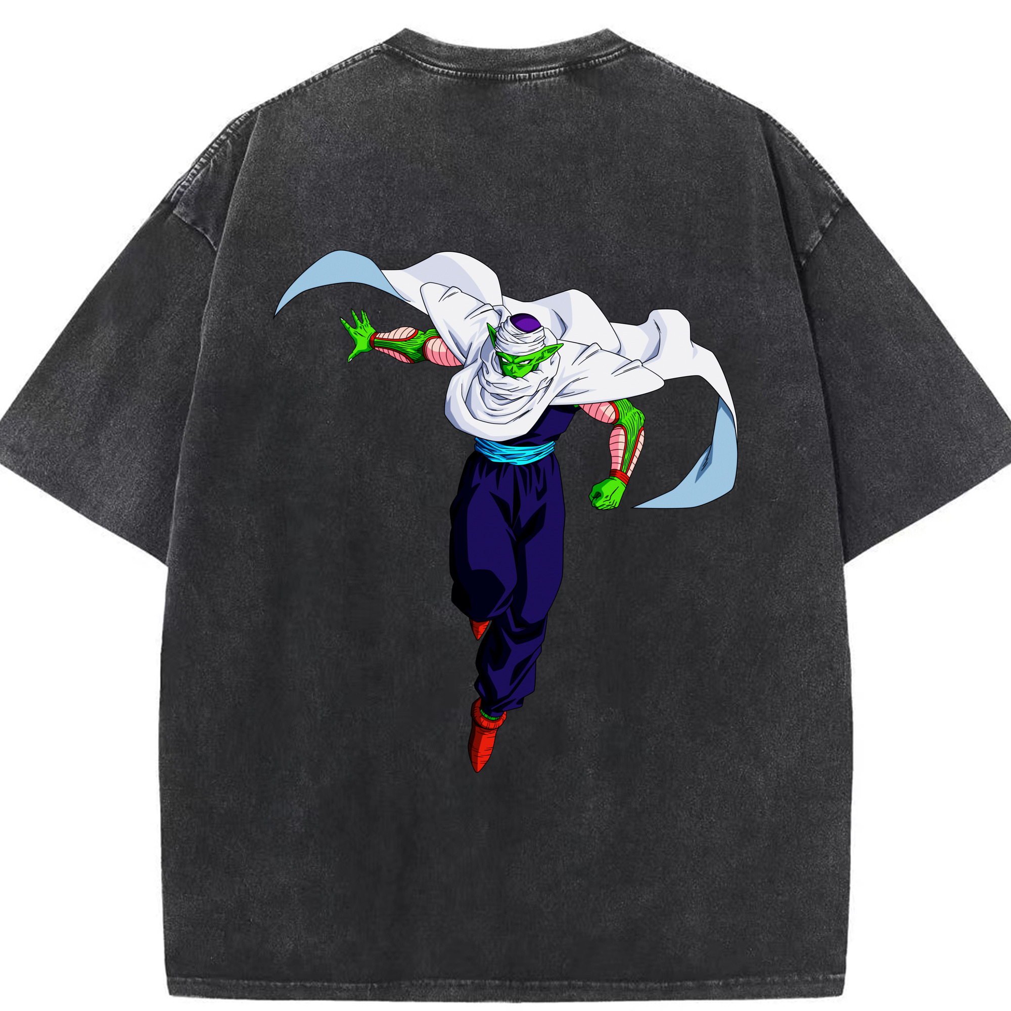（画像用） ドラゴンボール ピッコロ DRAGON BALL Piccolo 綿100% ヴィンテージ風 半袖Tシャツ（背面プリント）