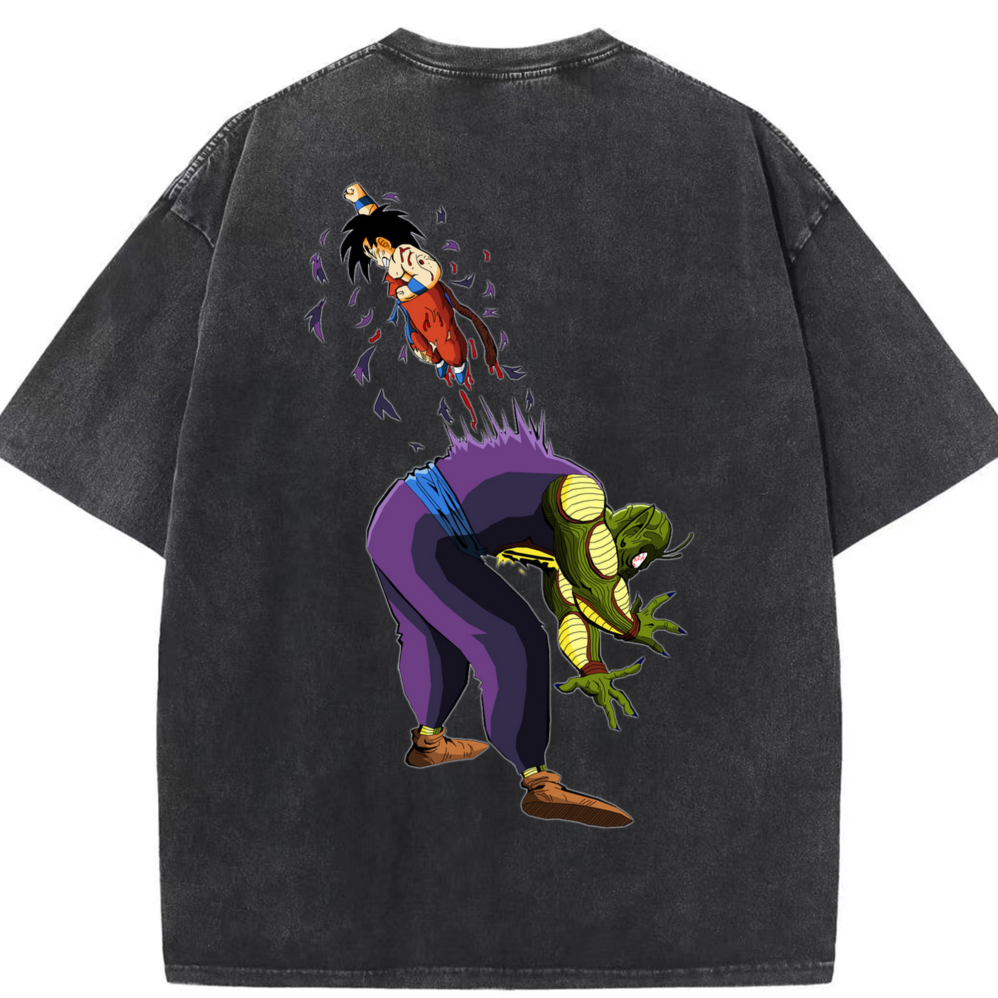 （画像用） ドラゴンボール DRAGON BALL 綿100% ヴィンテージ風 半袖Tシャツ（背面プリント）
