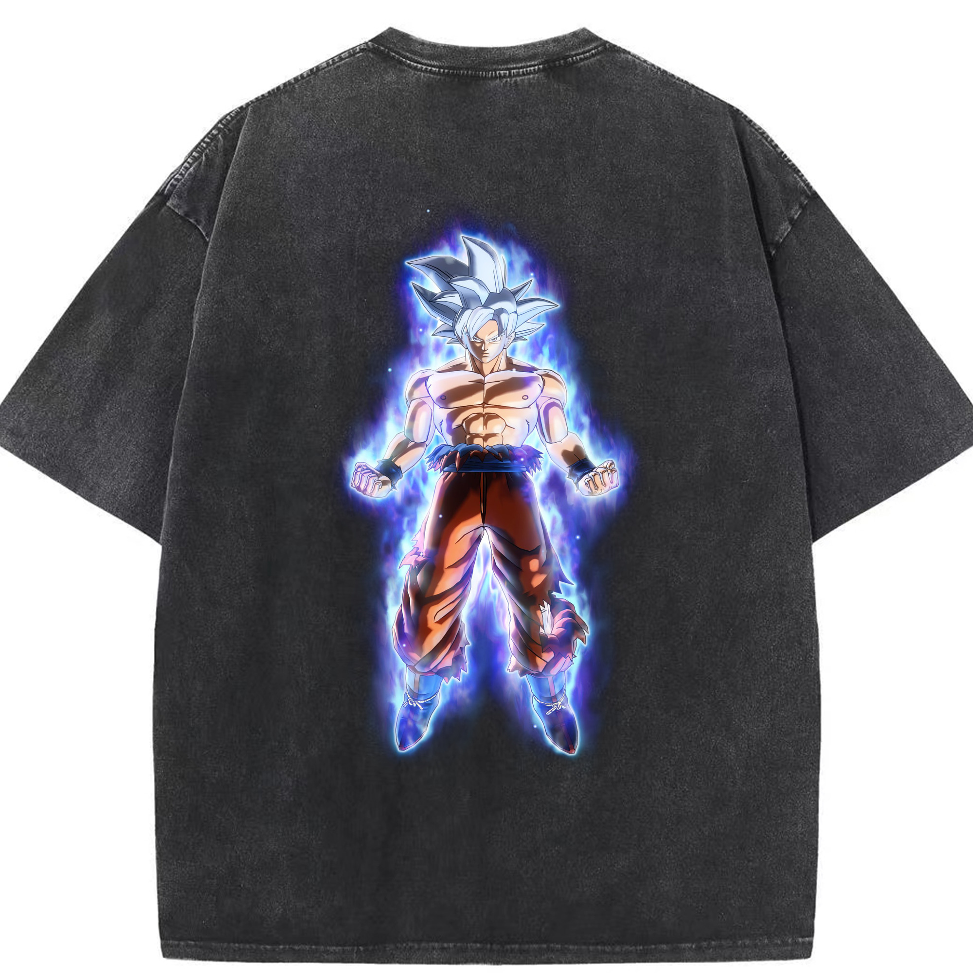 （画像用） ドラゴンボール 孫悟空（そん ごくう）Son Goku カカロット DRAGON BALL Kakarotto 綿100% ヴィンテージ風 半袖Tシャツ（背面プリント）