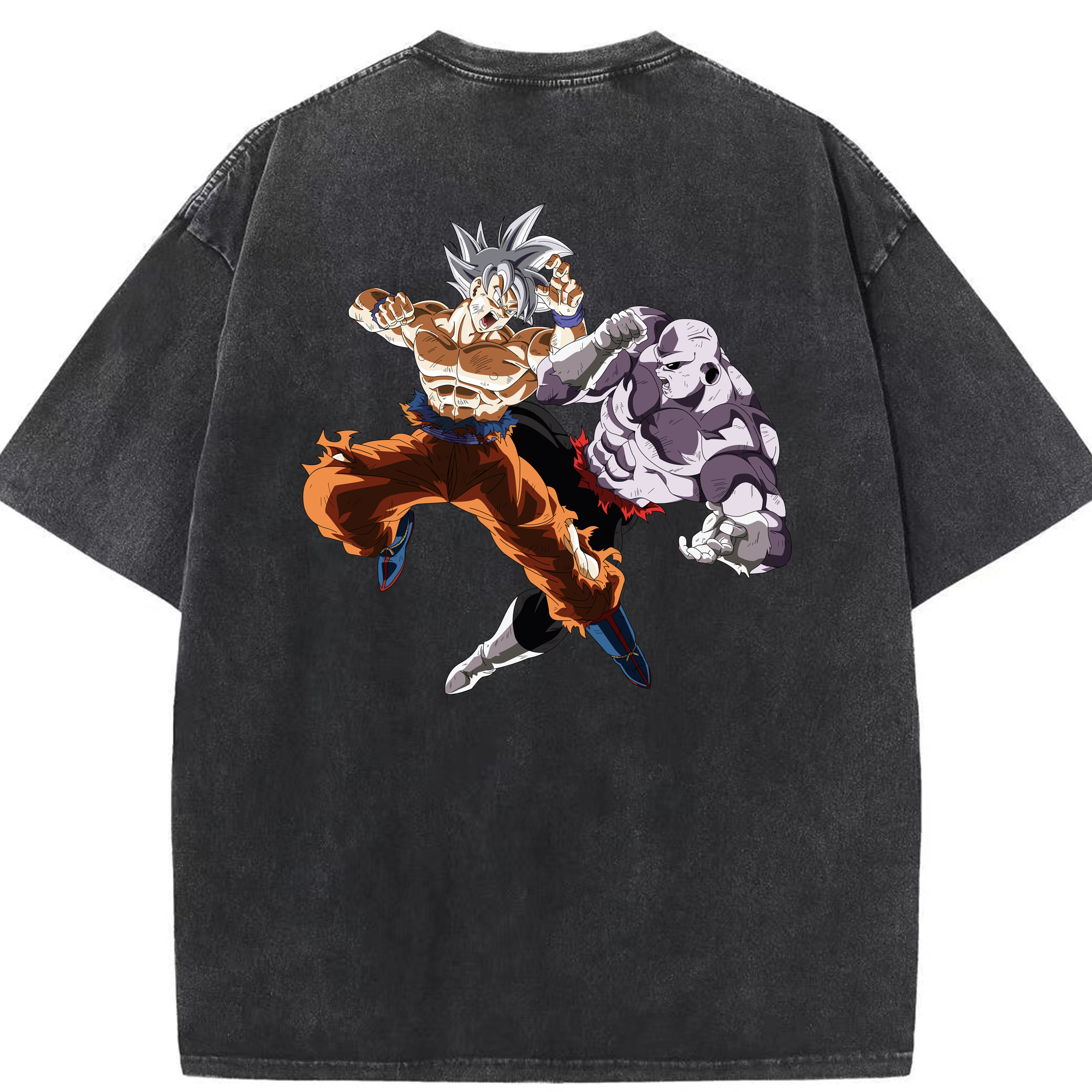 （画像用） ドラゴンボール 孫悟空（そん ごくう）Son Goku カカロット DRAGON BALL Kakarotto 綿100% ヴィンテージ風 半袖Tシャツ（背面プリント）