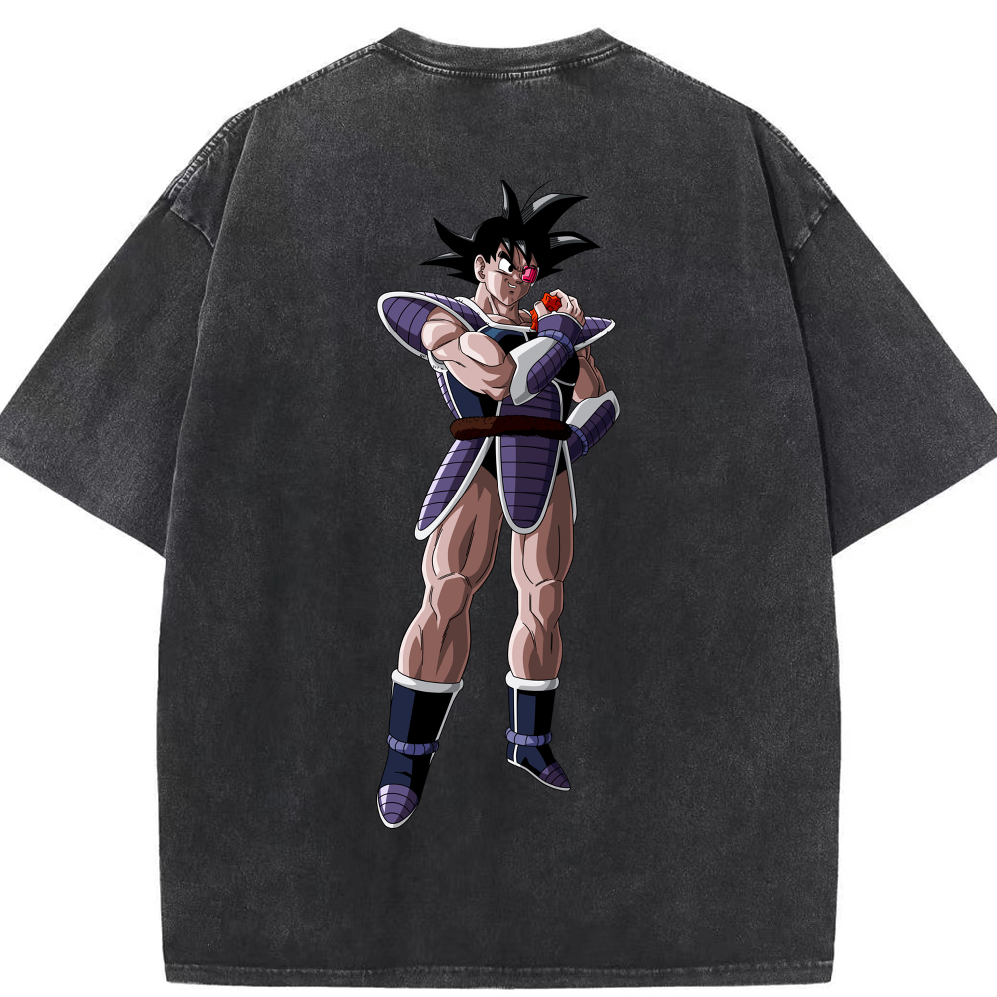 （画像用） ドラゴンボール 孫悟空（そん ごくう）Son Goku カカロット DRAGON BALL Kakarotto 綿100% ヴィンテージ風 半袖Tシャツ（背面プリント）