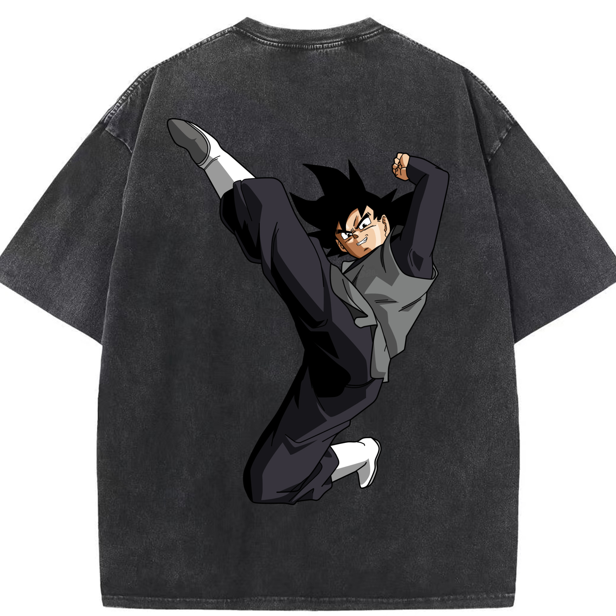 （画像用） ドラゴンボール ベジータ四世（Bejīta Yonsei）DRAGON BALL Vegeta IV 綿100% ヴィンテージ風 半袖Tシャツ（背面プリント）