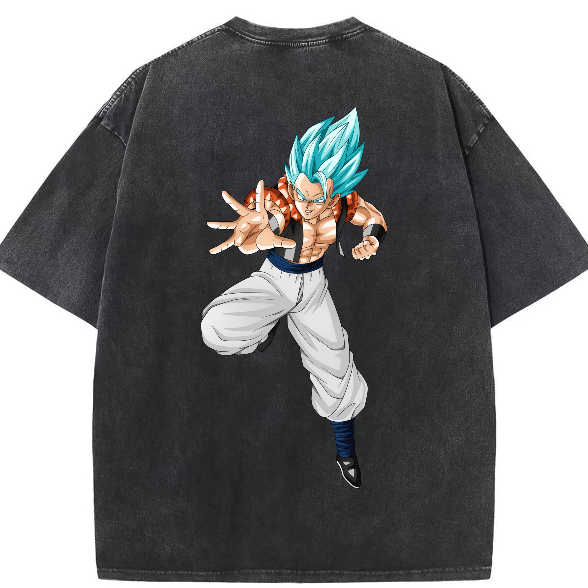 （画像用） ドラゴンボール ベジータ四世（Bejīta Yonsei）DRAGON BALL Vegeta IV 綿100% ヴィンテージ風 半袖Tシャツ（背面プリント）