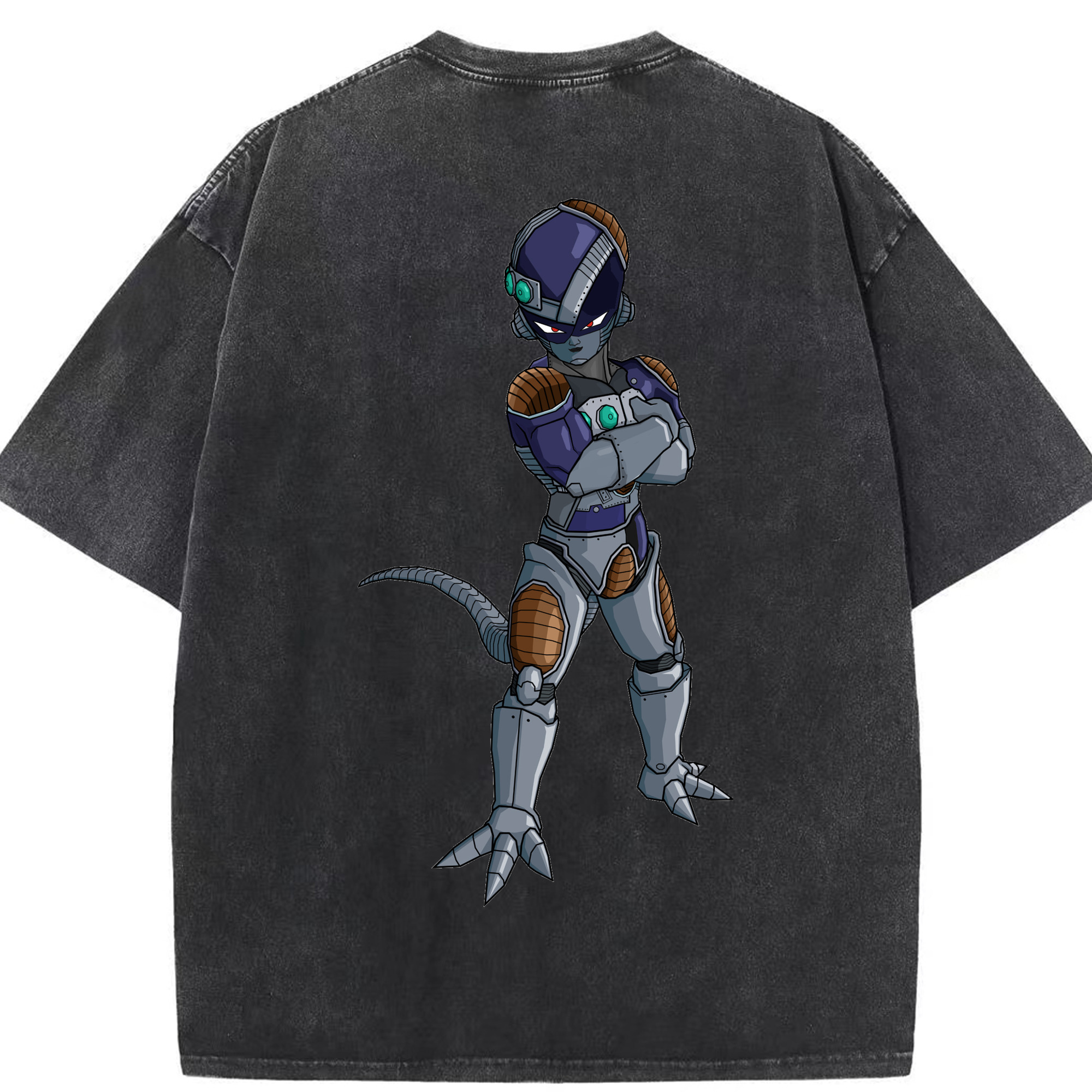 （画像用） ドラゴンボール フリーザ DRAGON BALL Frieza 綿100% ヴィンテージ風 半袖Tシャツ（背面プリント）