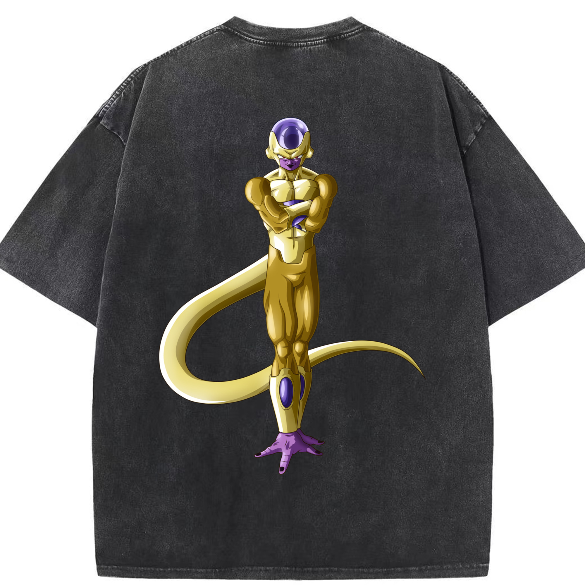 （画像用） ドラゴンボール フリーザ DRAGON BALL Frieza 綿100% ヴィンテージ風 半袖Tシャツ（背面プリント）