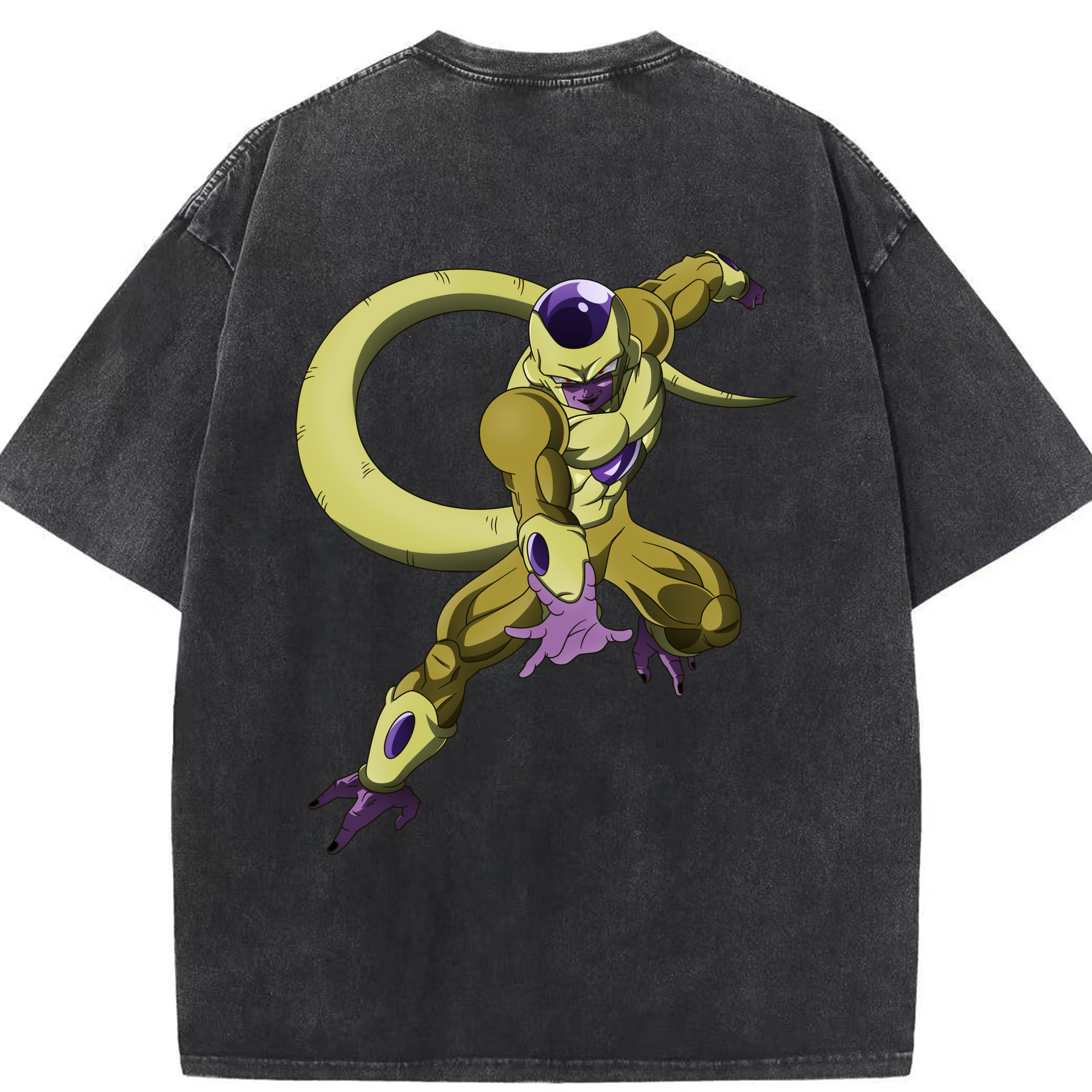 （画像用） ドラゴンボール フリーザ DRAGON BALL Frieza 綿100% ヴィンテージ風 半袖Tシャツ（背面プリント）