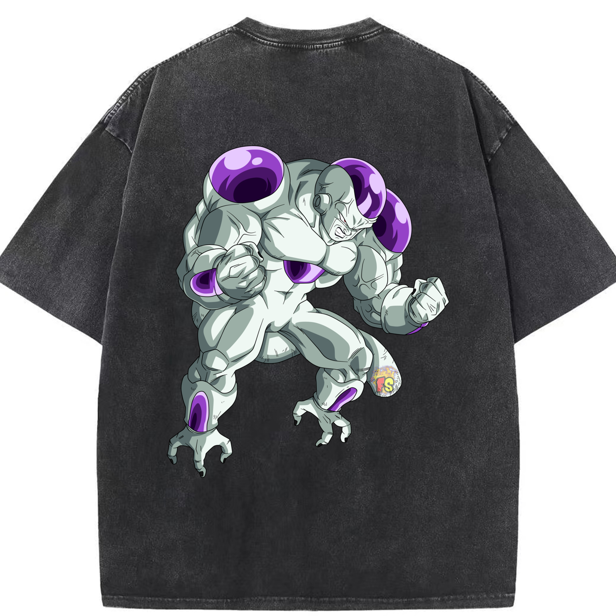 （画像用） ドラゴンボール フリーザ DRAGON BALL Frieza 綿100% ヴィンテージ風 半袖Tシャツ（背面プリント）