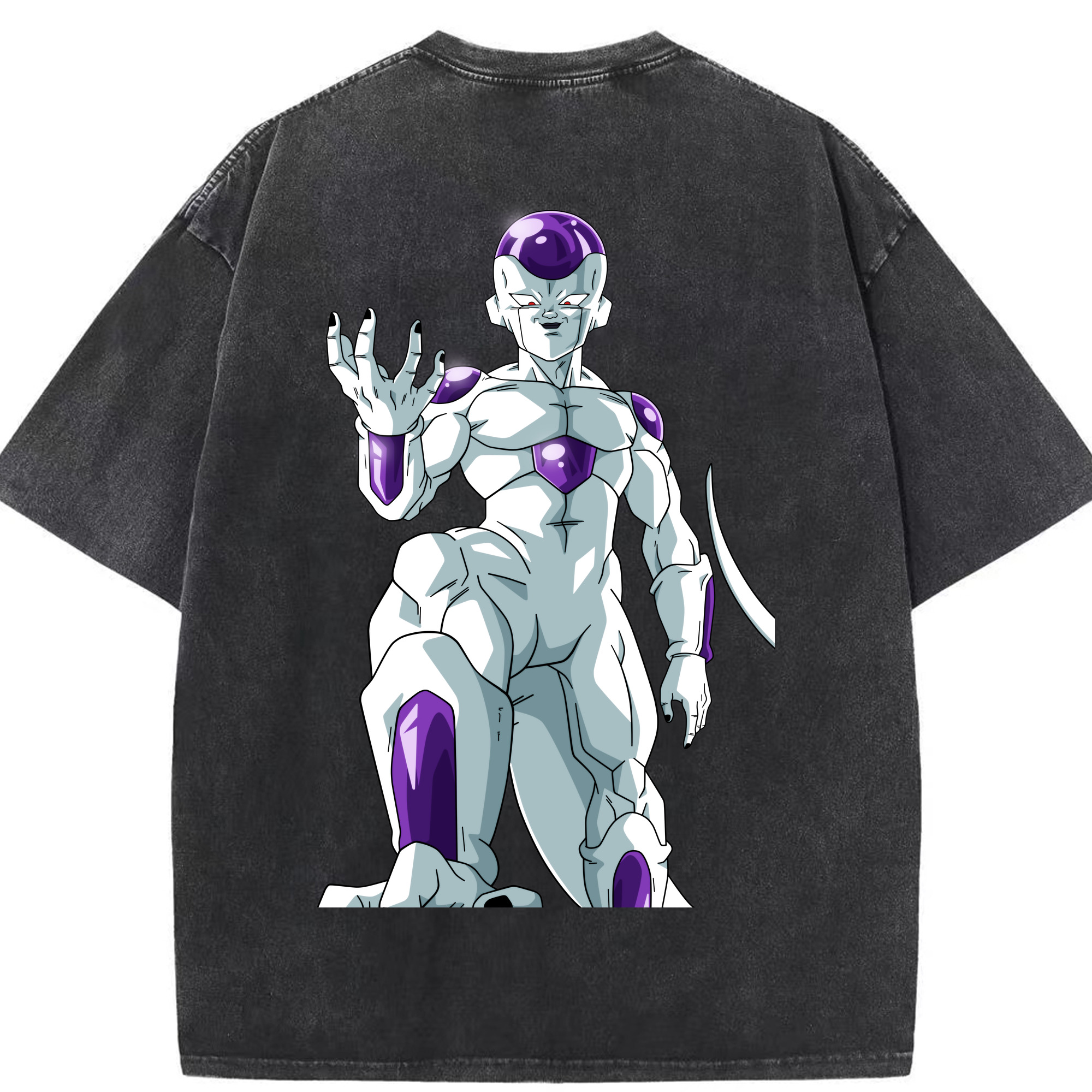 （画像用） ドラゴンボール フリーザ DRAGON BALL Frieza 綿100% ヴィンテージ風 半袖Tシャツ（背面プリント）