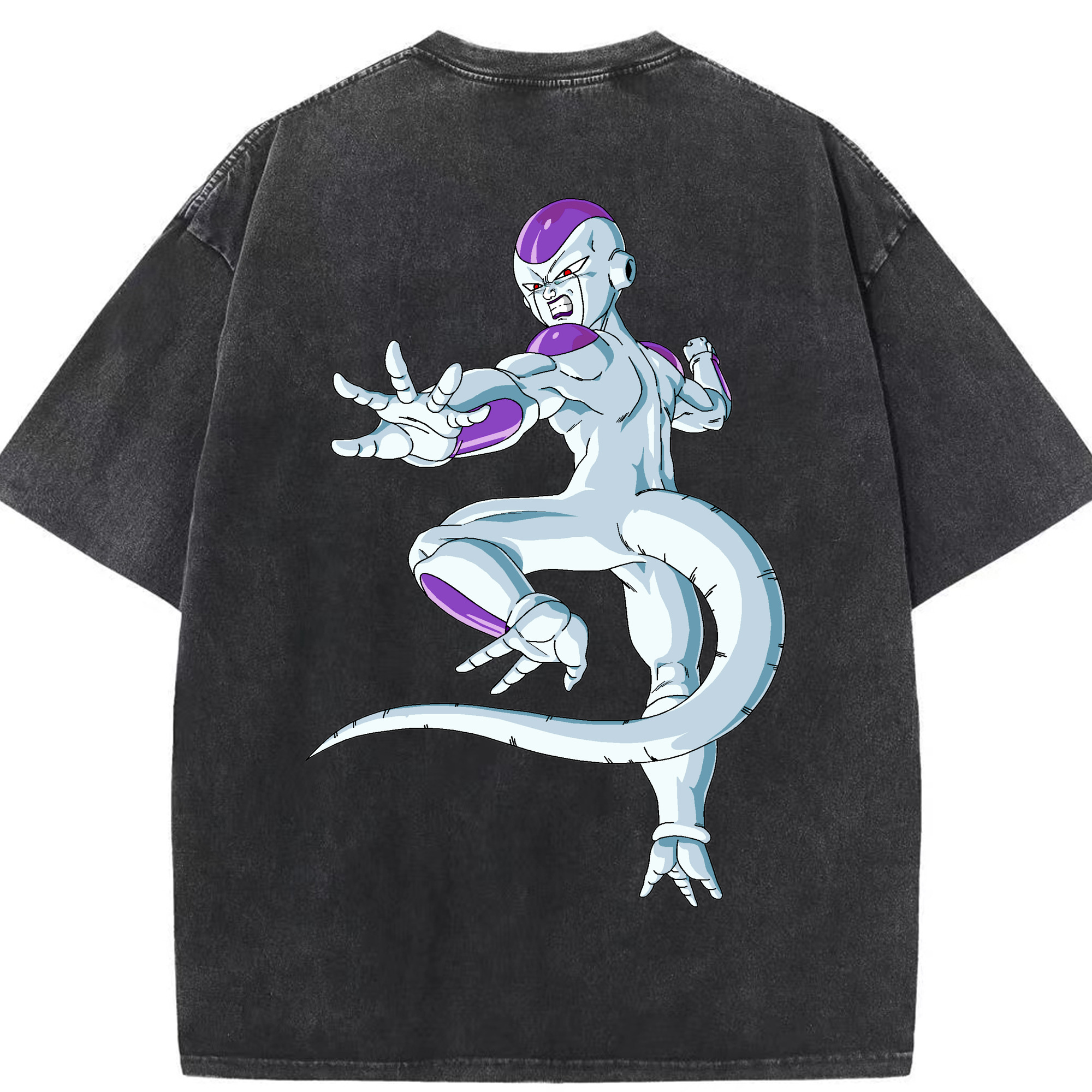 （画像用） ドラゴンボール フリーザ DRAGON BALL Frieza 綿100% ヴィンテージ風 半袖Tシャツ（背面プリント）