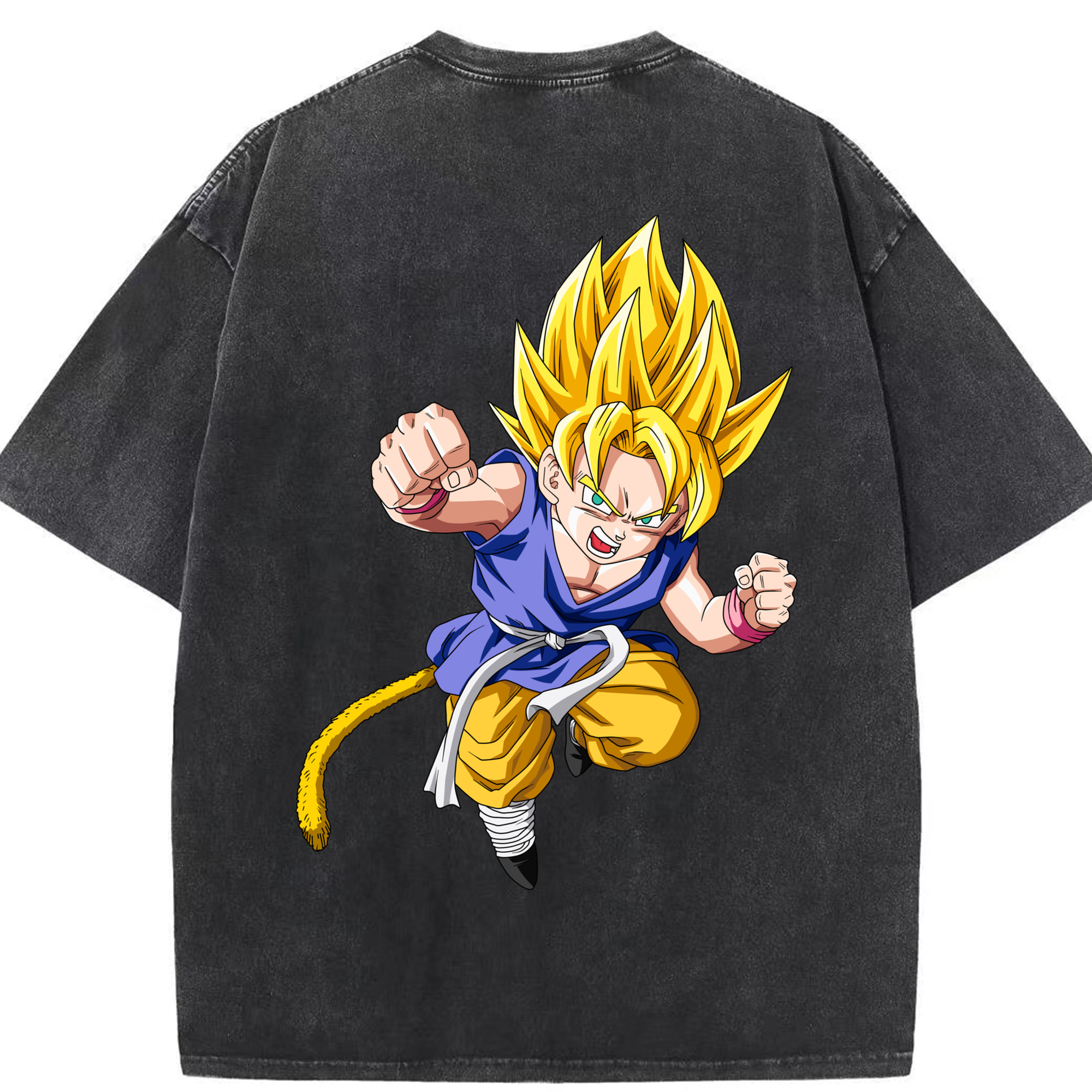 （画像用） ドラゴンボール ベジット DRAGON BALL Vegetto 綿100% ヴィンテージ風 半袖Tシャツ（背面プリント）