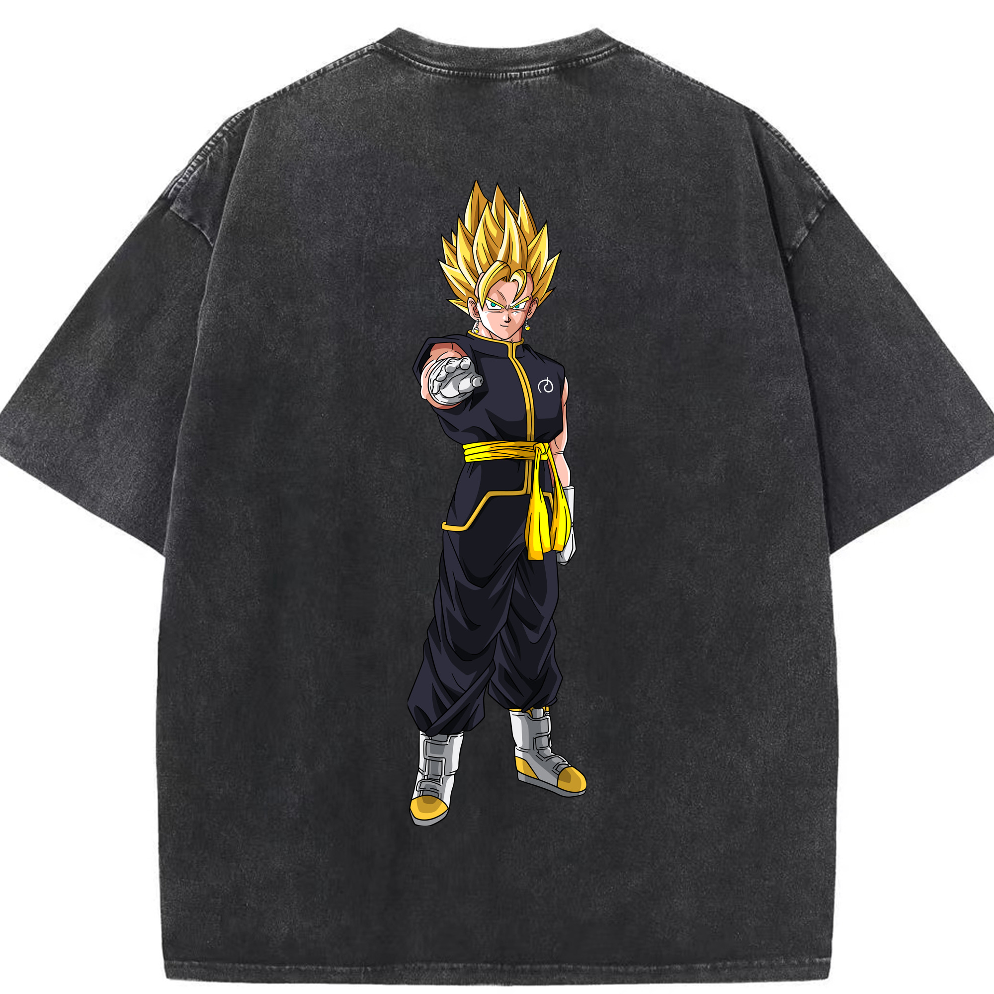 （画像用） ドラゴンボール ベジット DRAGON BALL Vegetto 綿100% ヴィンテージ風 半袖Tシャツ（背面プリント）