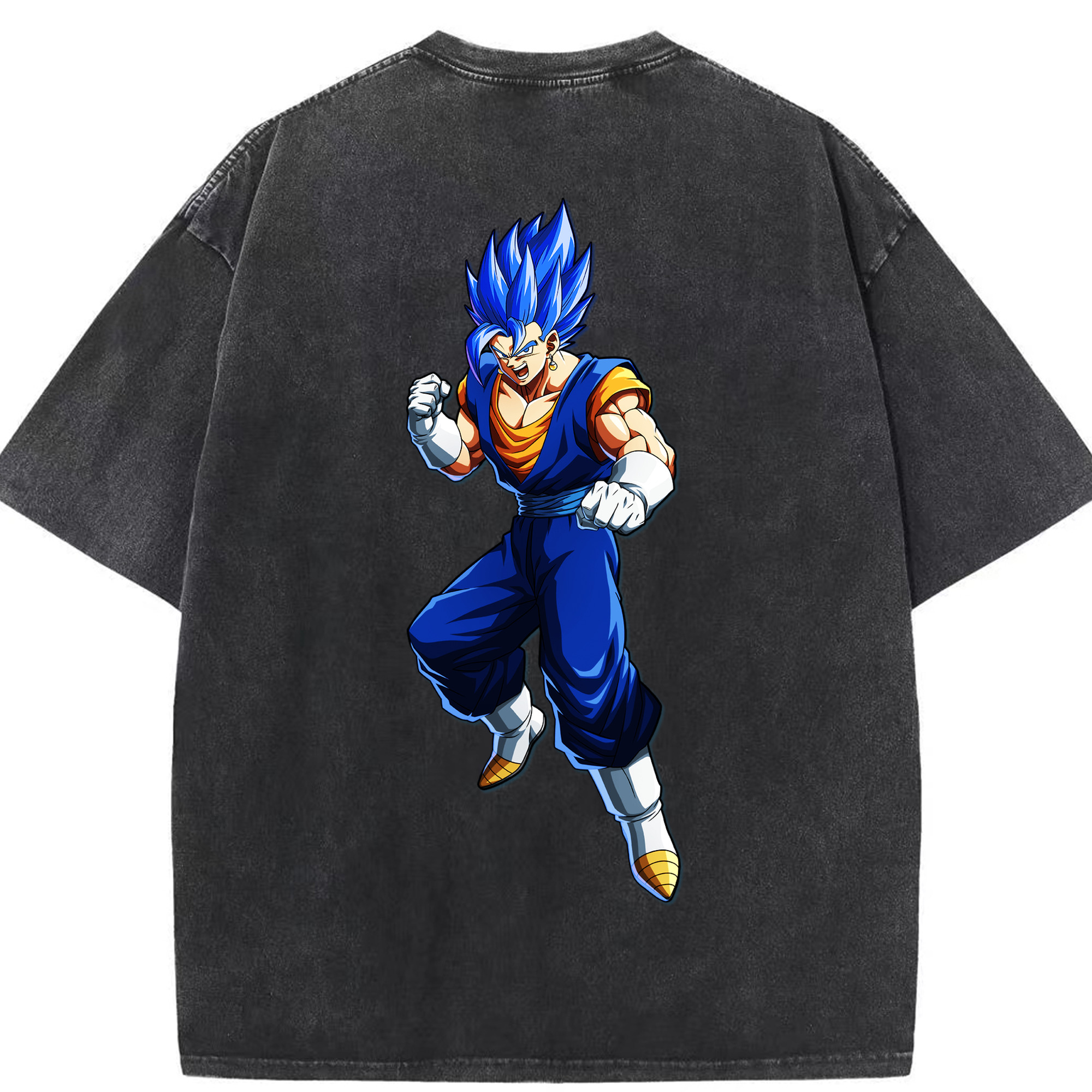 （画像用） ドラゴンボール ベジット DRAGON BALL Vegetto 綿100% ヴィンテージ風 半袖Tシャツ（背面プリント）