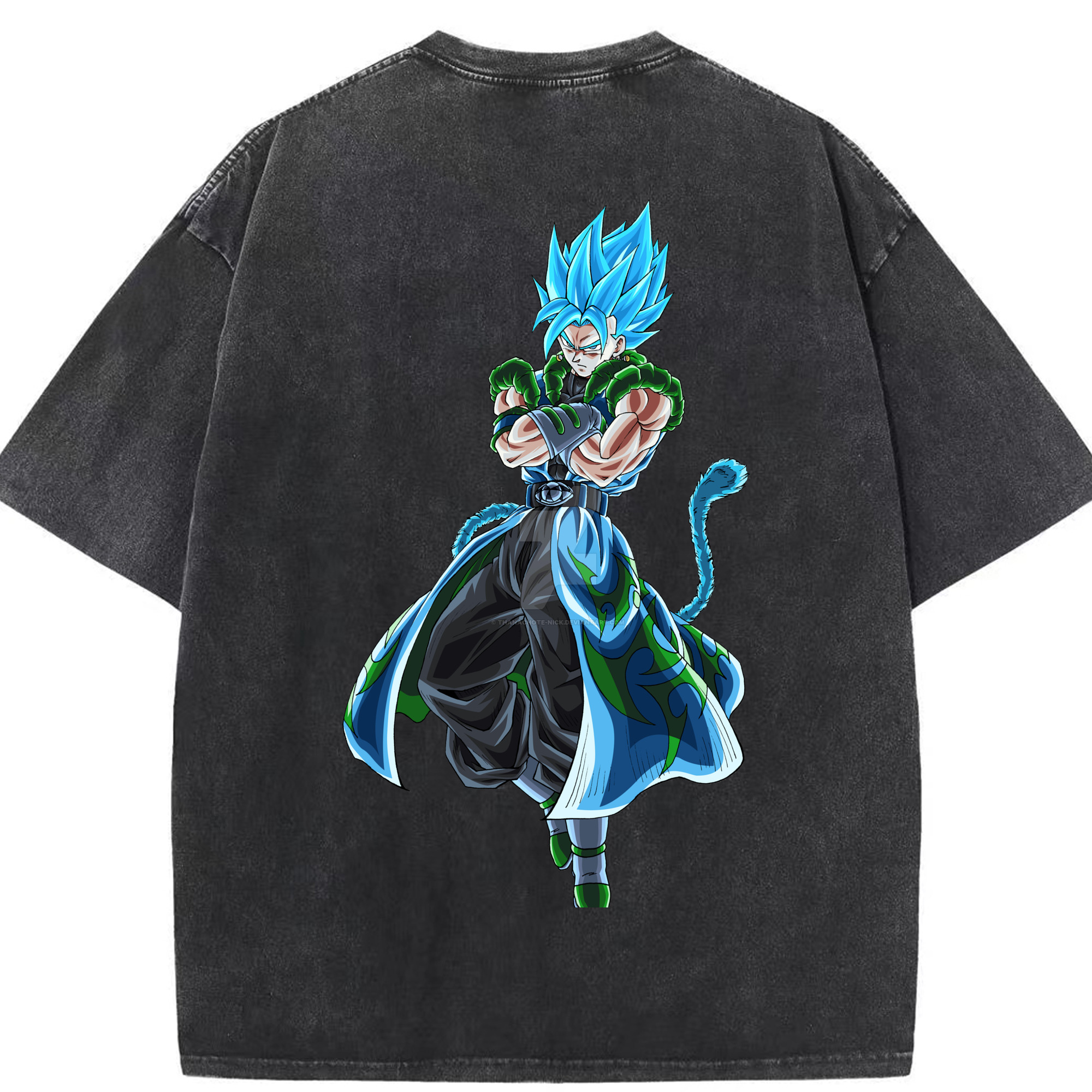 （画像用） ドラゴンボール ベジット DRAGON BALL Vegetto 綿100% ヴィンテージ風 半袖Tシャツ（背面プリント）