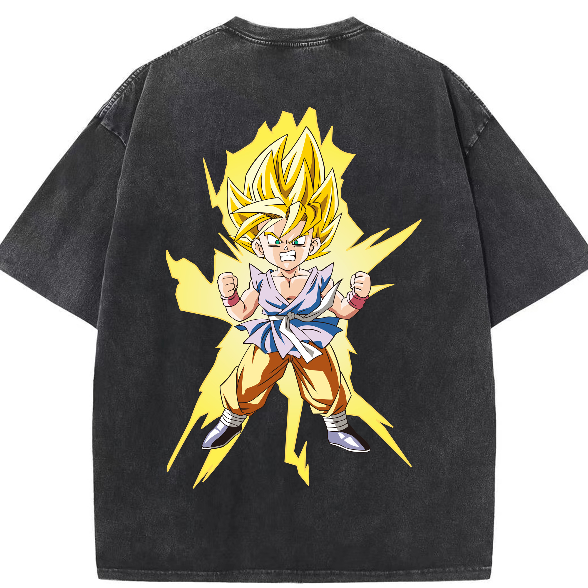 （画像用） ドラゴンボール ベジット DRAGON BALL Vegetto 綿100% ヴィンテージ風 半袖Tシャツ（背面プリント）