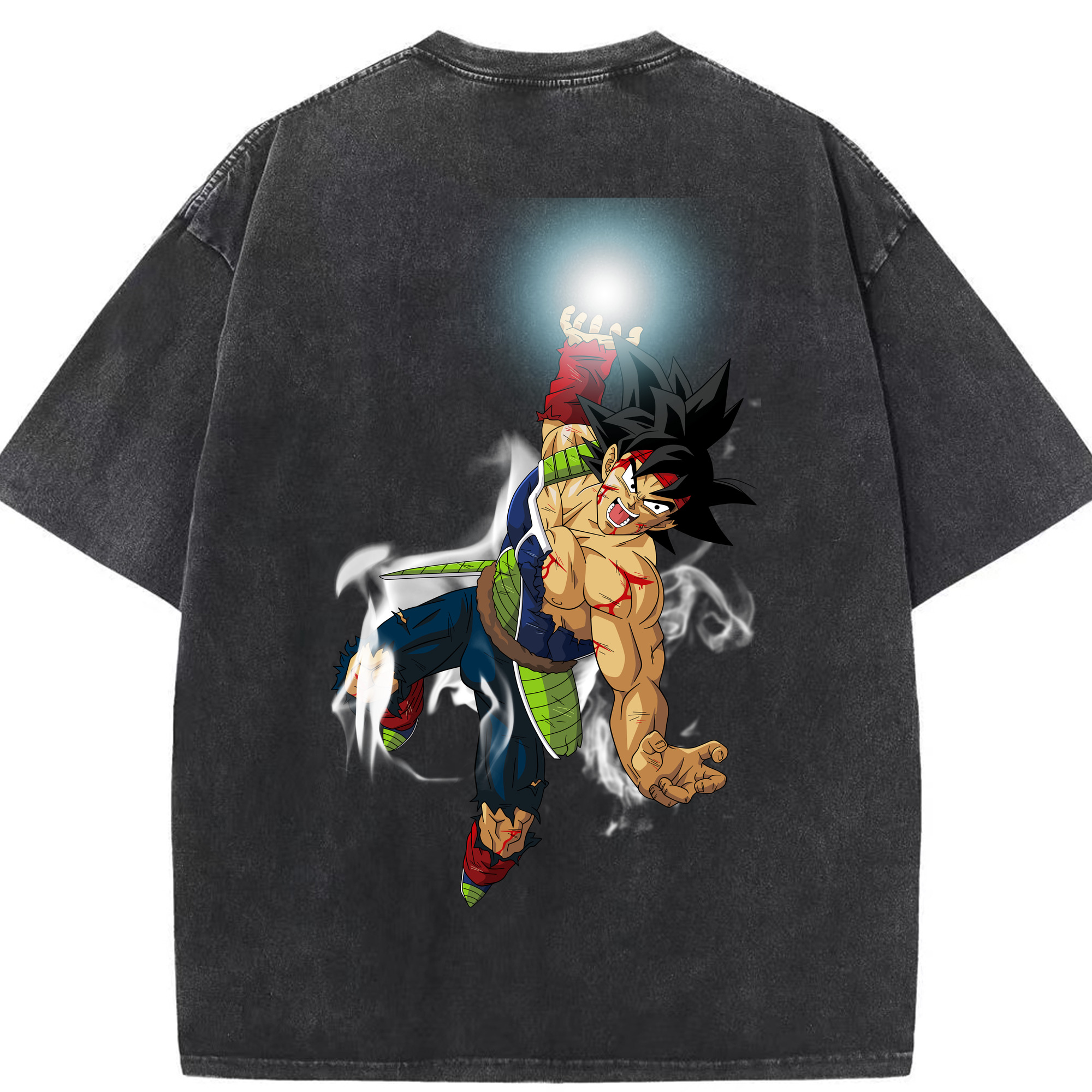 （画像用） ドラゴンボール バーダック DRAGON BALL Burdock 綿100% ヴィンテージ風 半袖Tシャツ（背面プリント）