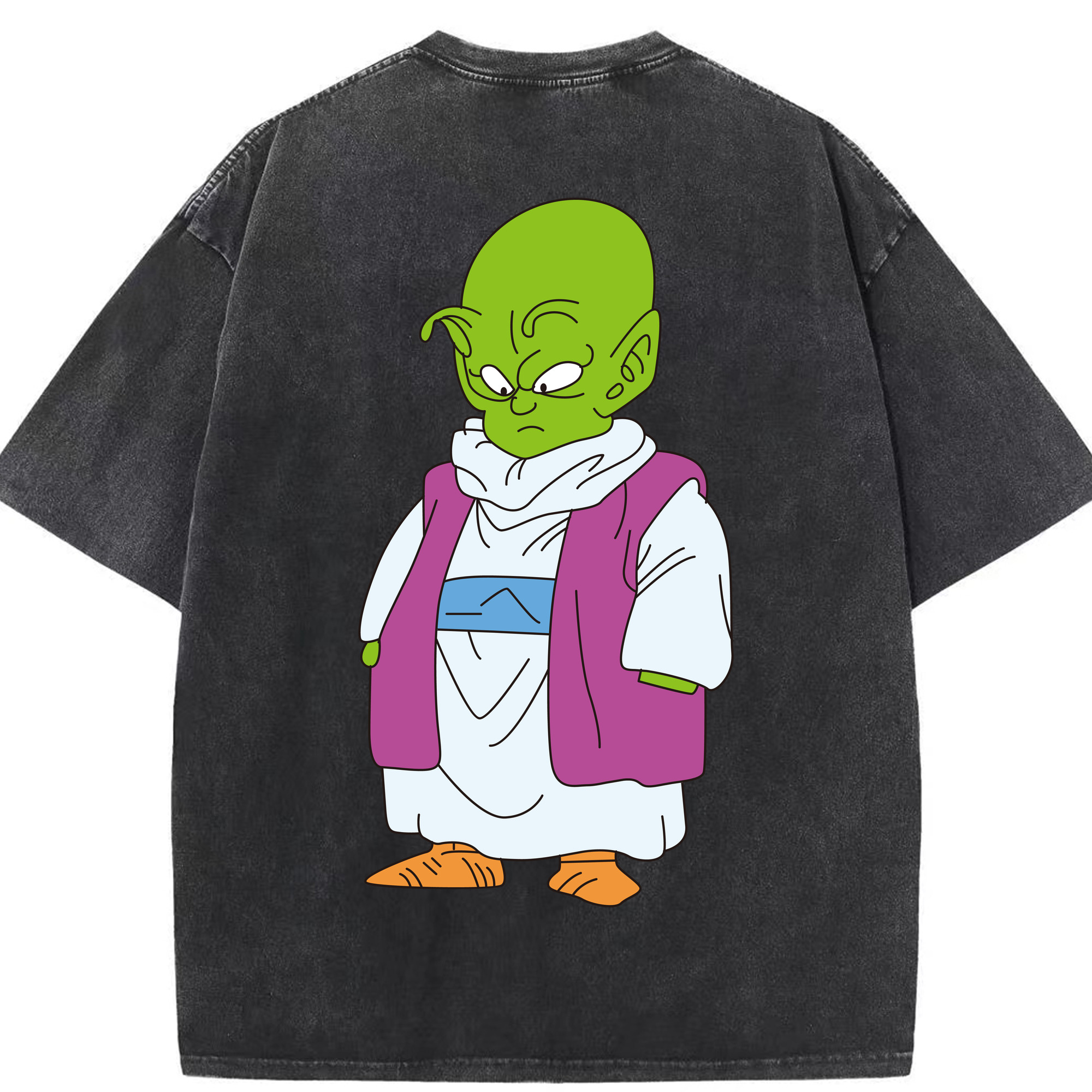 （画像用） ドラゴンボール ピッコロ DRAGON BALL Piccolo 綿100% ヴィンテージ風 半袖Tシャツ（背面プリント）