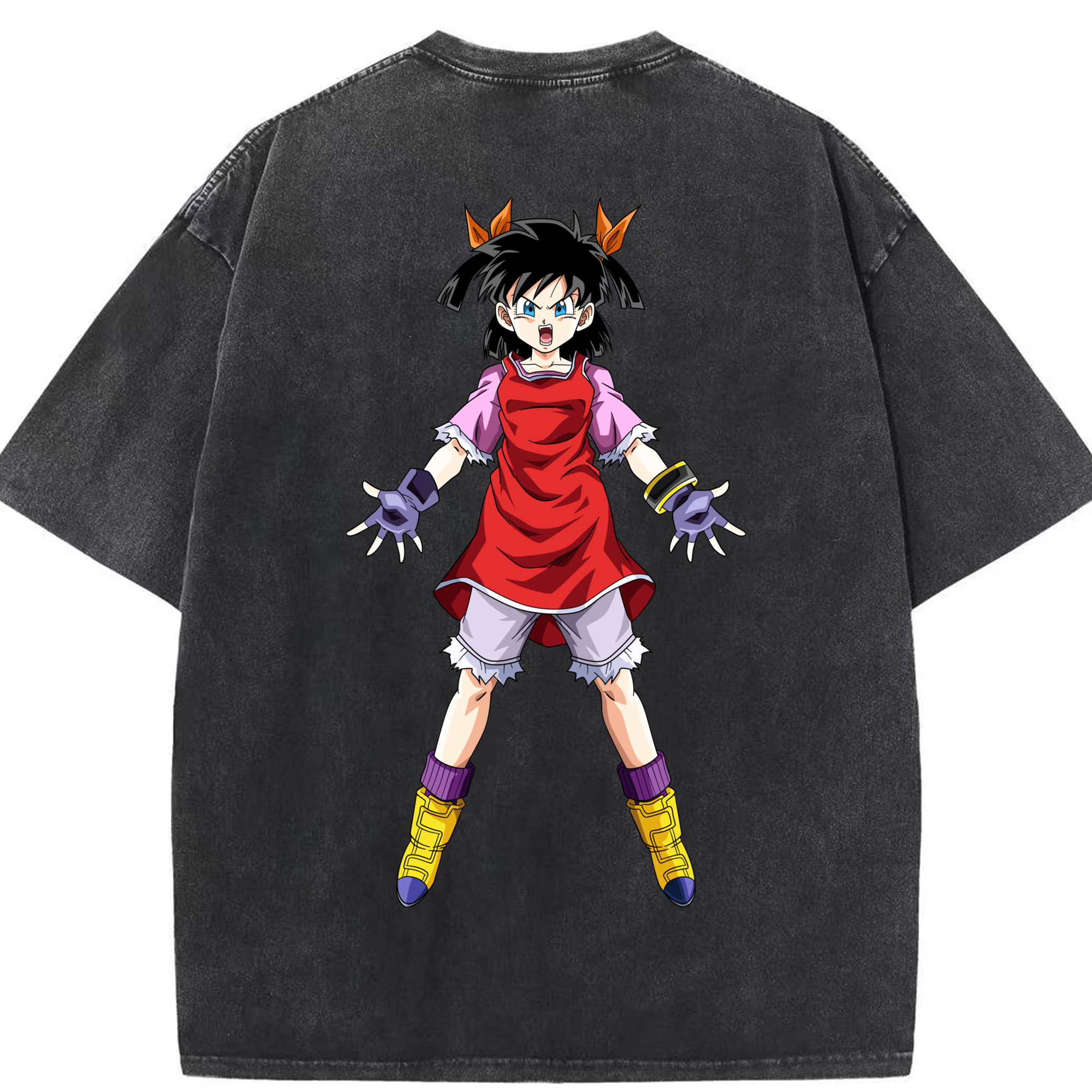 （画像用） ドラゴンボール パン DRAGON BALL Pan 綿100% ヴィンテージ風 半袖Tシャツ（背面プリント）