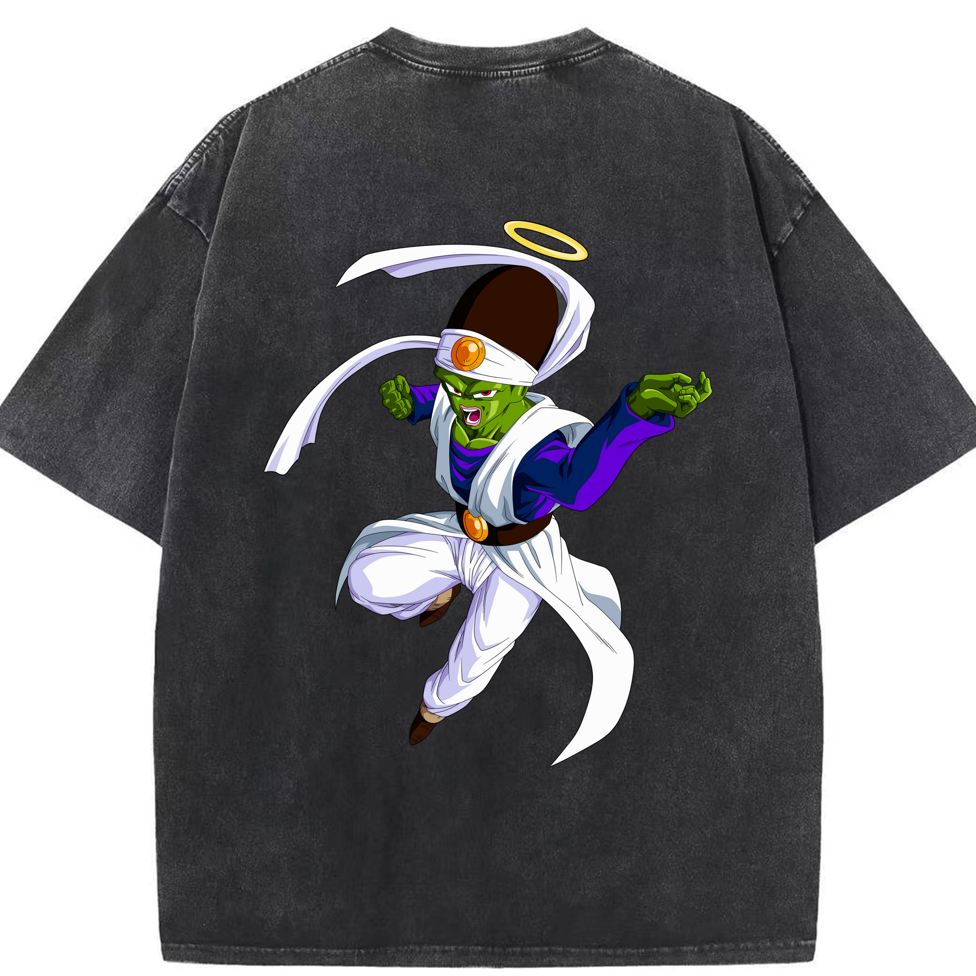 （画像用） ドラゴンボール パイクーハン DRAGON BALL Pikkon 綿100% ヴィンテージ風 半袖Tシャツ（背面プリント）